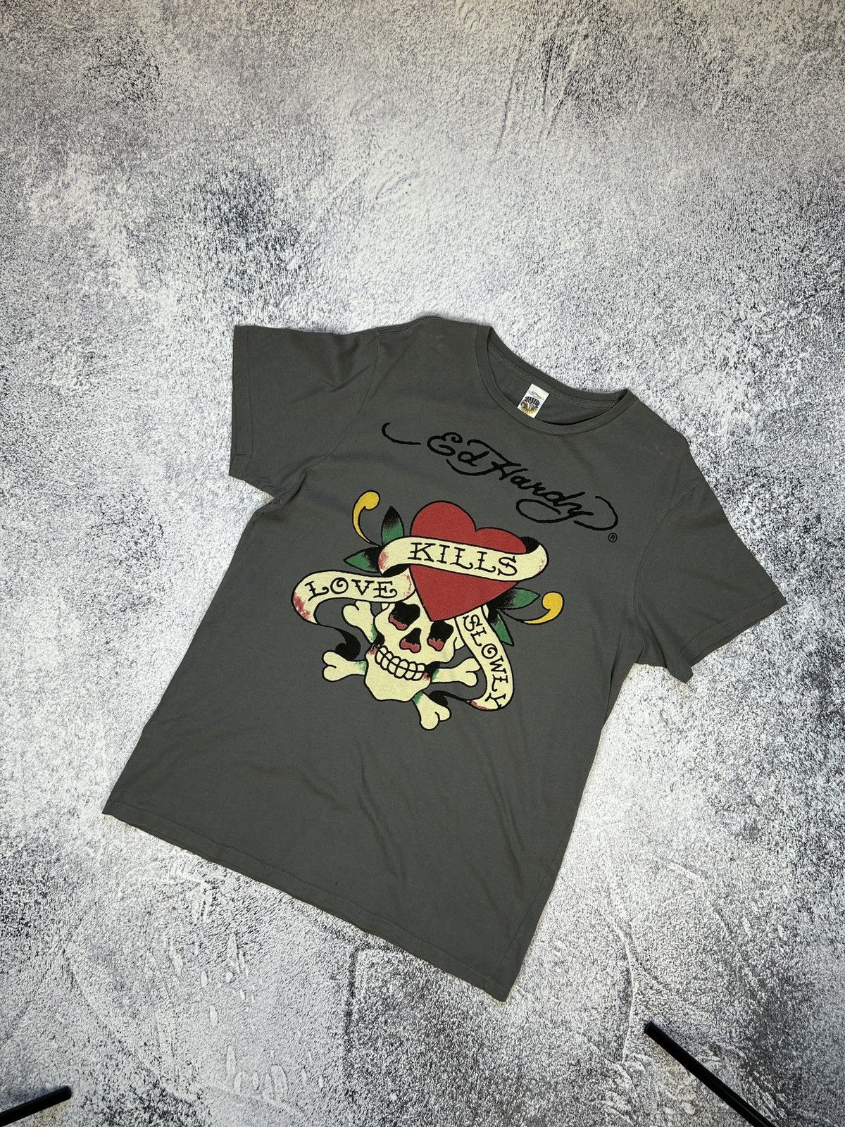 Ed Hardy Mens Vintage Ed Hardy T Shirt by Christian Audigier y2k rare Size US XL / EU 56 / 4 - 1 Thumbnail