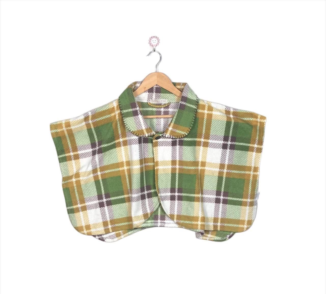 Cloak Avant Garde Japanese Checkered Poncho Cloak Capes Size US M / EU 48-50 / 2 - 1 Thumbnail