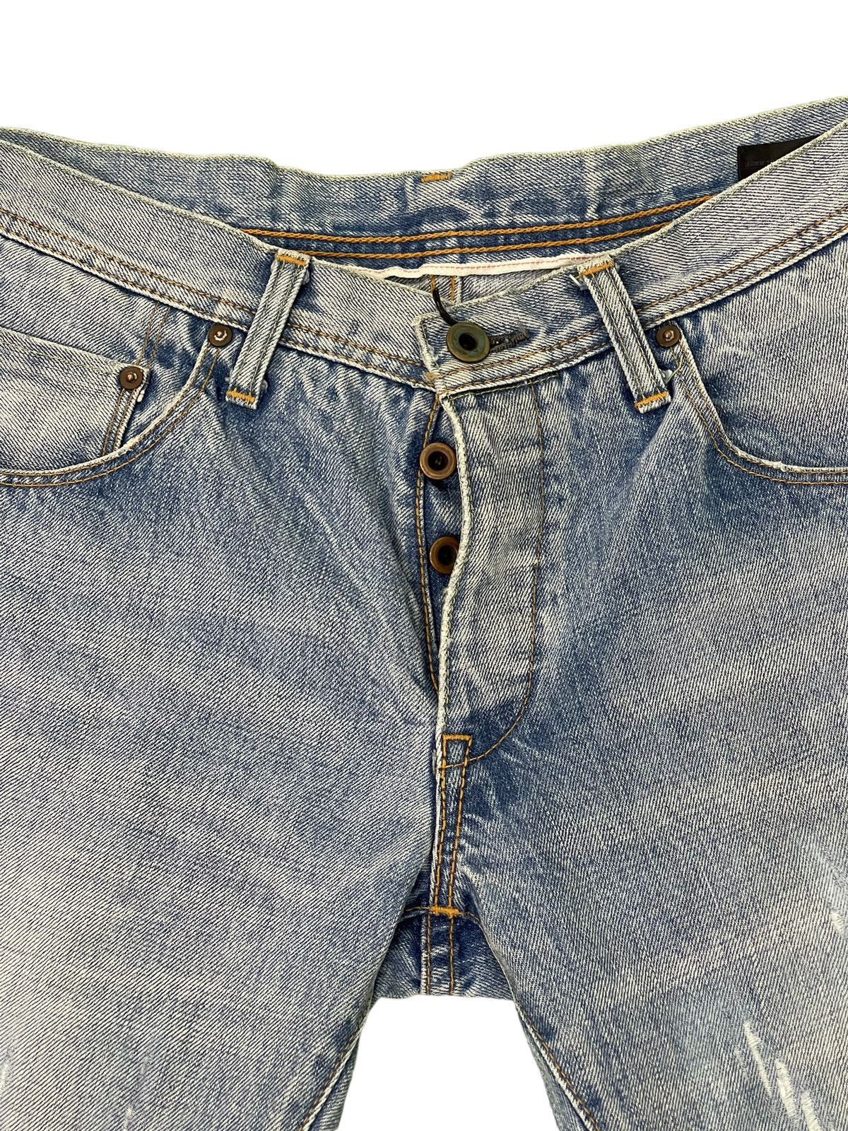 Japanese Brand Flare Jeans WJK Japan Distress Banana Curv Leg Boot Cut 6🟦0 Size US 30 / EU 46 - 10 Thumbnail
