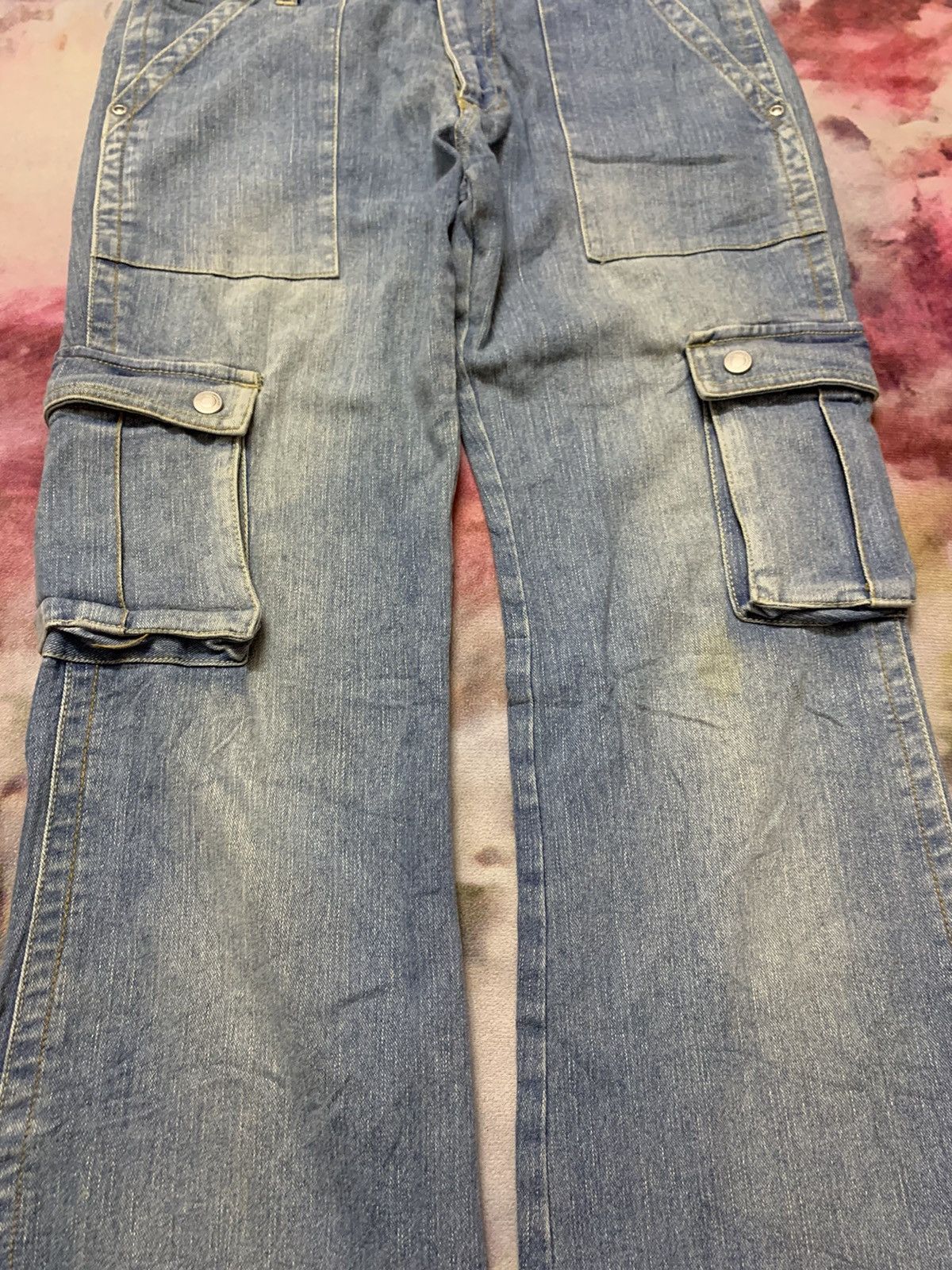 Japanese Brand Flare Japanese Brand SKY BOMBER Cargo Denim Pants Size US 30 / EU 46 - 4 Thumbnail