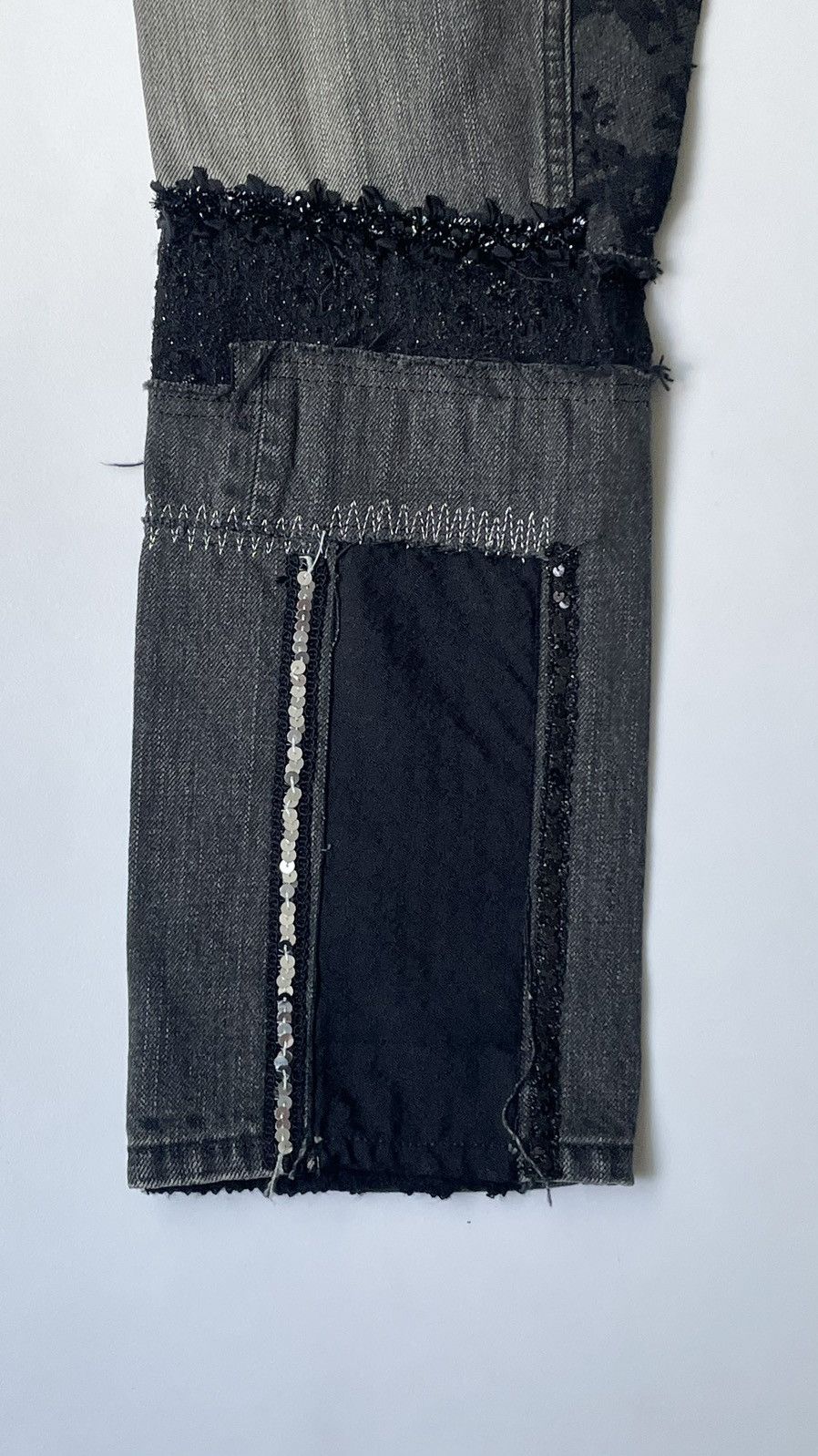 Comme des Garcons A/W 14 Distressed Patchwork Jeans Size 28" / US 6 / IT 42 - 9 Thumbnail