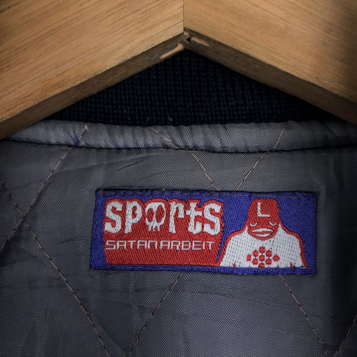 Japanese Brand VINTAGE VARSITY JACKET BAND LEATHER SPORTS SATAN ARBEIT Size US M / EU 48-50 / 2 - 10 Thumbnail