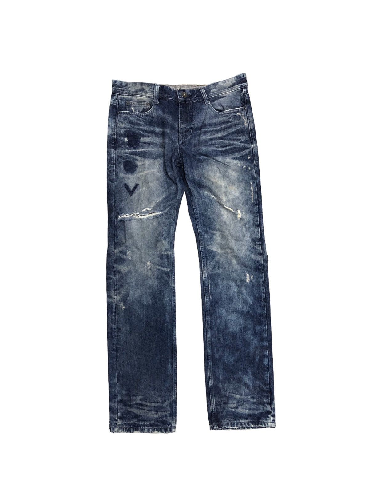 Bleach Goods × Japanese Brand WASHED BLUE DISTRESSED DENIM BY AVH COSTUME Size US 33 - 1 Thumbnail
