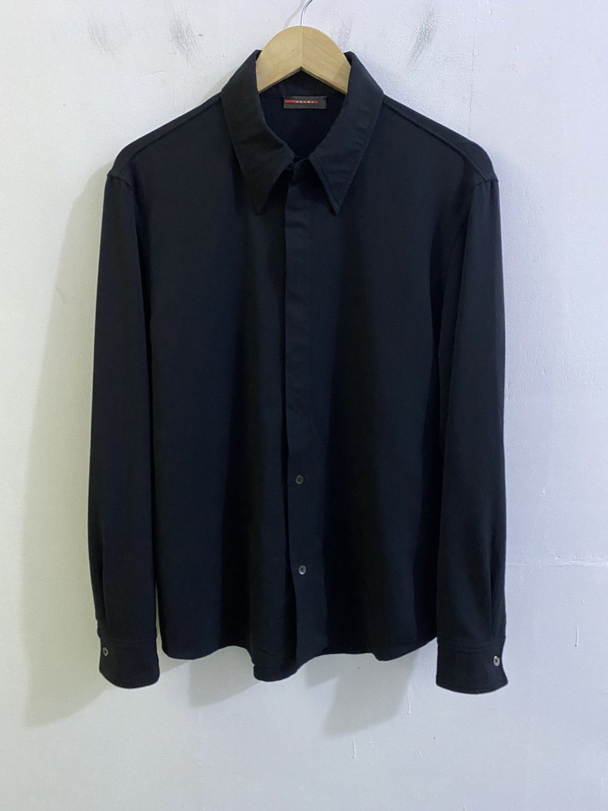 Prada Prada Half Zip Black Shirt | Grailed