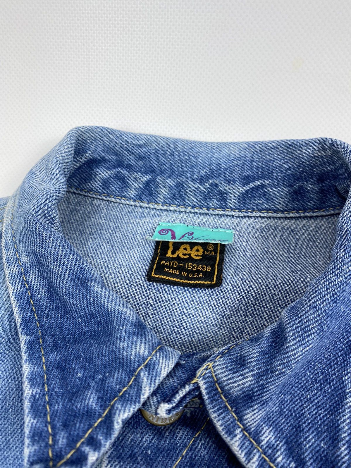 Lee 🔥LASTDROP🔥 90s Made In USA Lee Denim Jeans Trucker Jacket Size M / US 6-8 / IT 42-44 - 9 Thumbnail