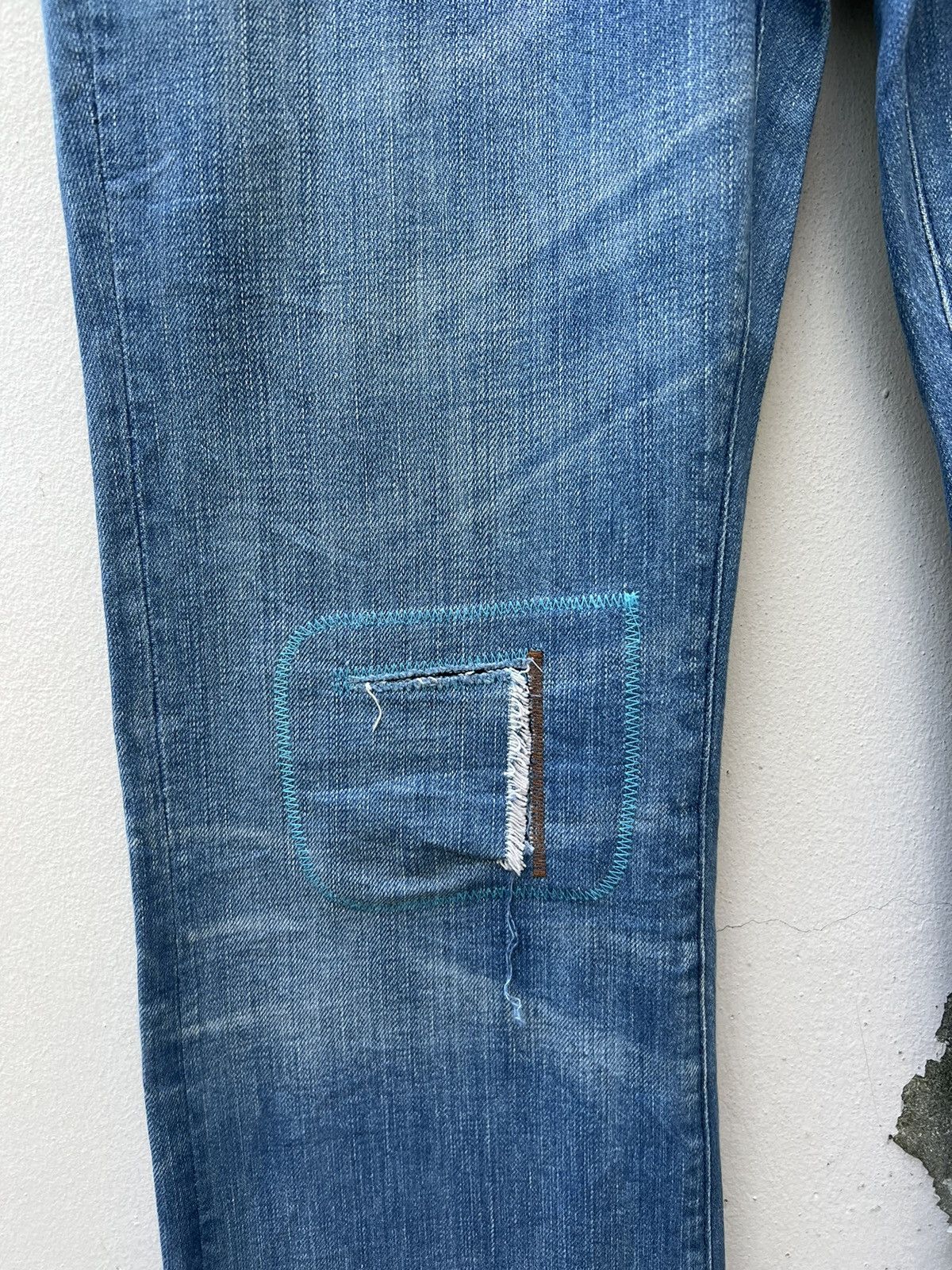 Earnest Sewn Vintage Earnest Sewn Distress Patchwork Denim Bootcut Jeans Size US 32 / EU 48 - 9 Thumbnail