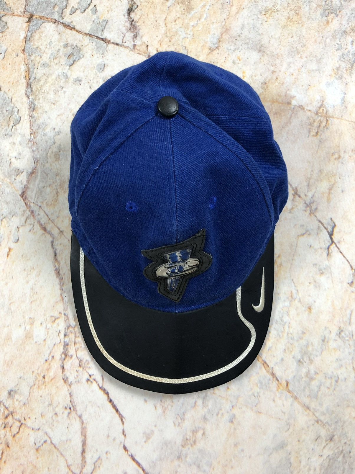 Nike × Vintage Nike vintage hat cap navy big logo rare Size ONE SIZE - 2 Thumbnail
