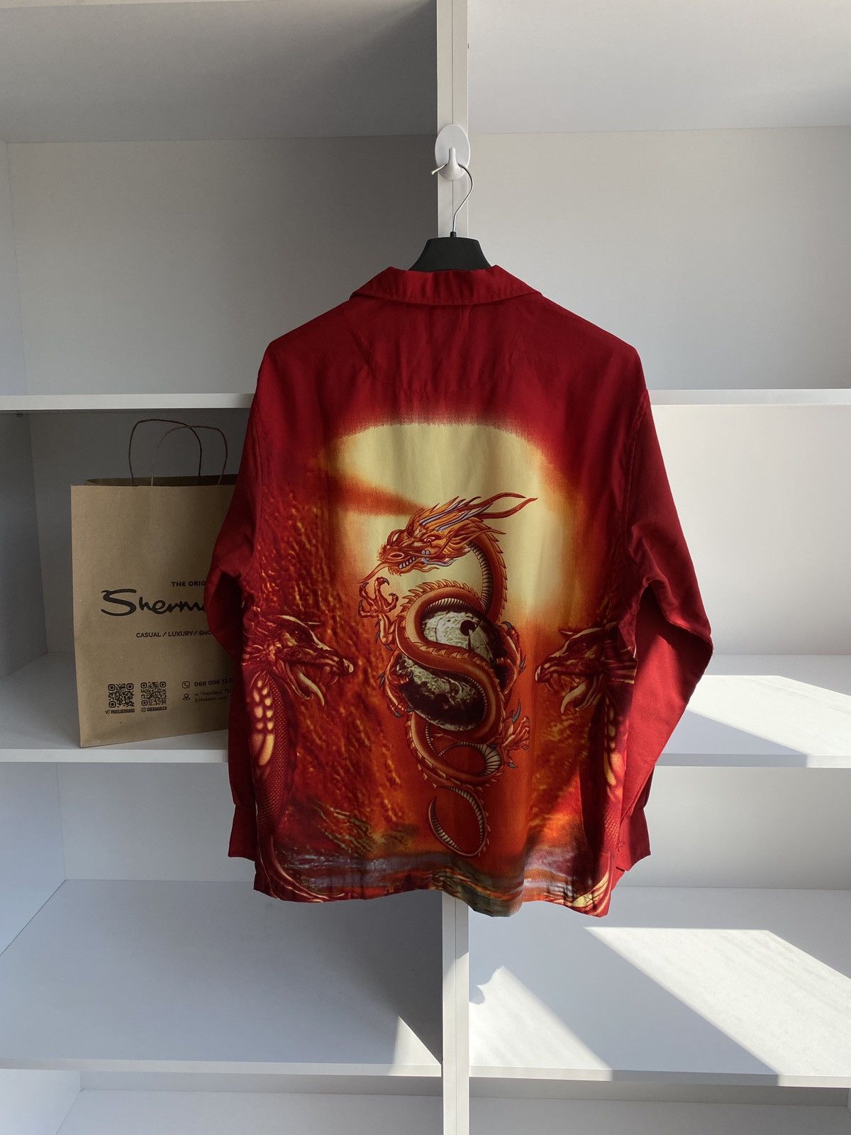 Japanese Brand × Vintage Vintage Chinese Dragon Shirt Large Retro Festival 90s Size US L / EU 52-54 / 3 - 5 Thumbnail