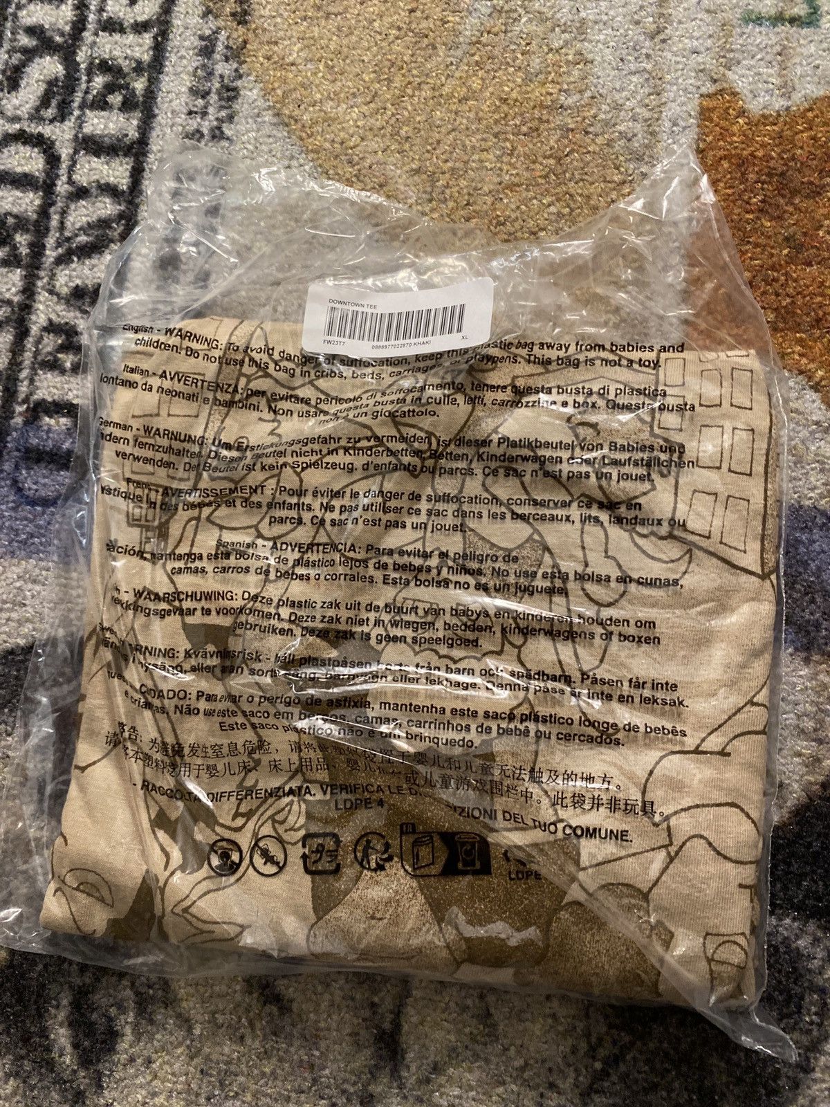 Supreme Supreme Downtown Tee Khaki | Grailed