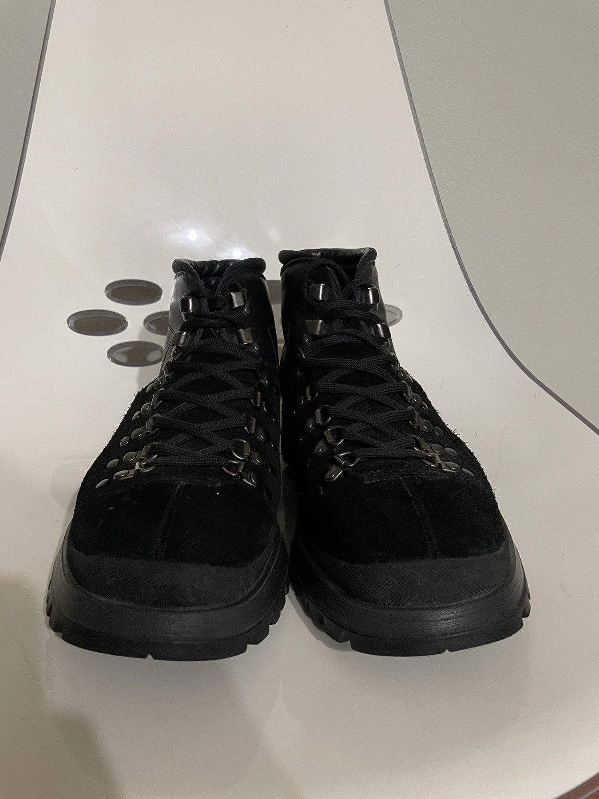 Prada Black Suede Prada Hiking Boots Size US 9.5 / EU 42-43 - 2 Thumbnail