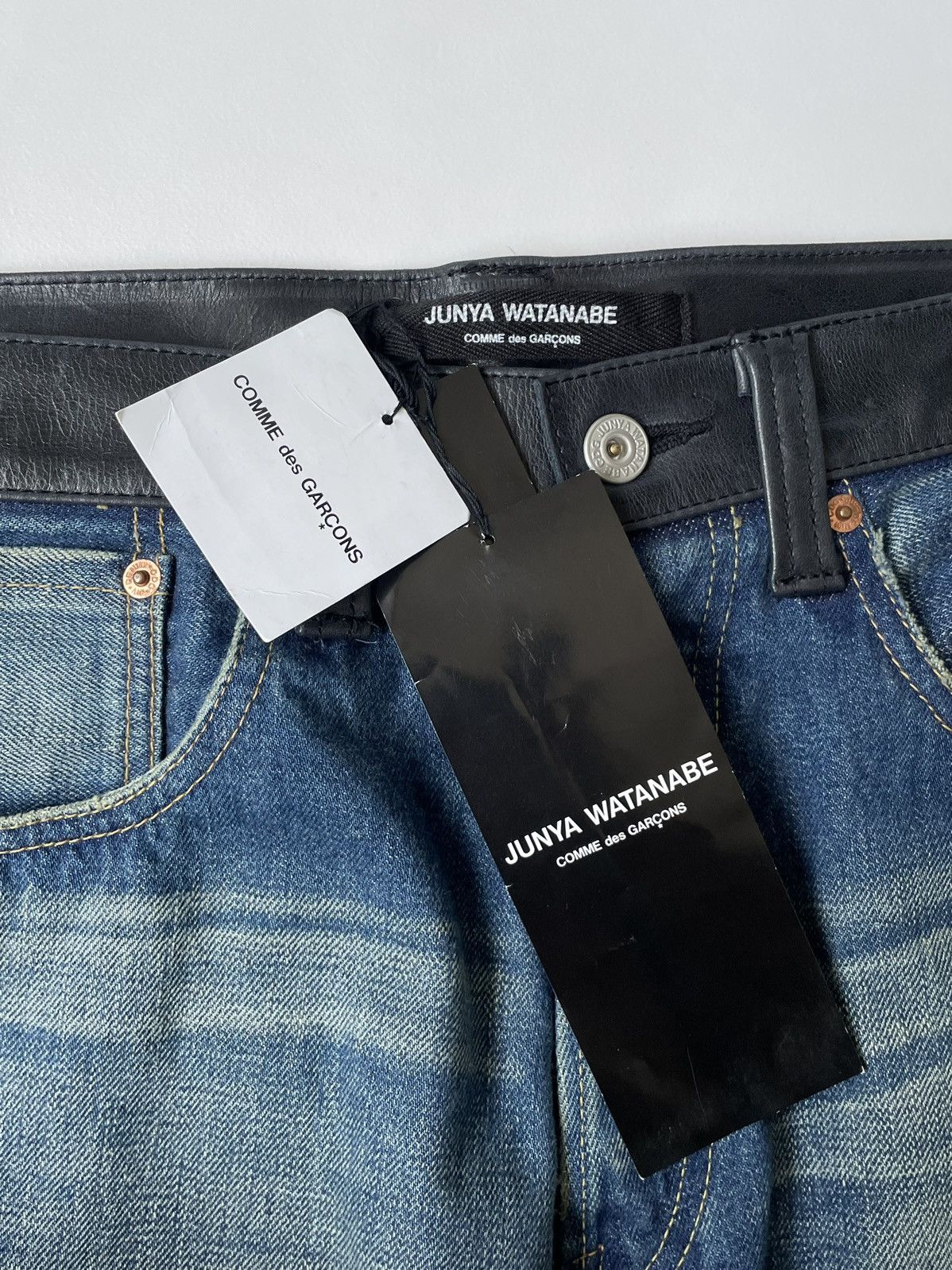 Comme des Garcons A/W 13 Patterned Wool Leather Pocket Jeans Size US 32 / EU 48 - 4 Thumbnail
