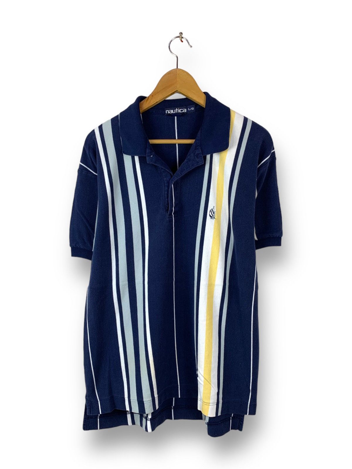 Nautica Steals! Nautica Stripes Polo Tee Size US L / EU 52-54 / 3 - 1 Thumbnail