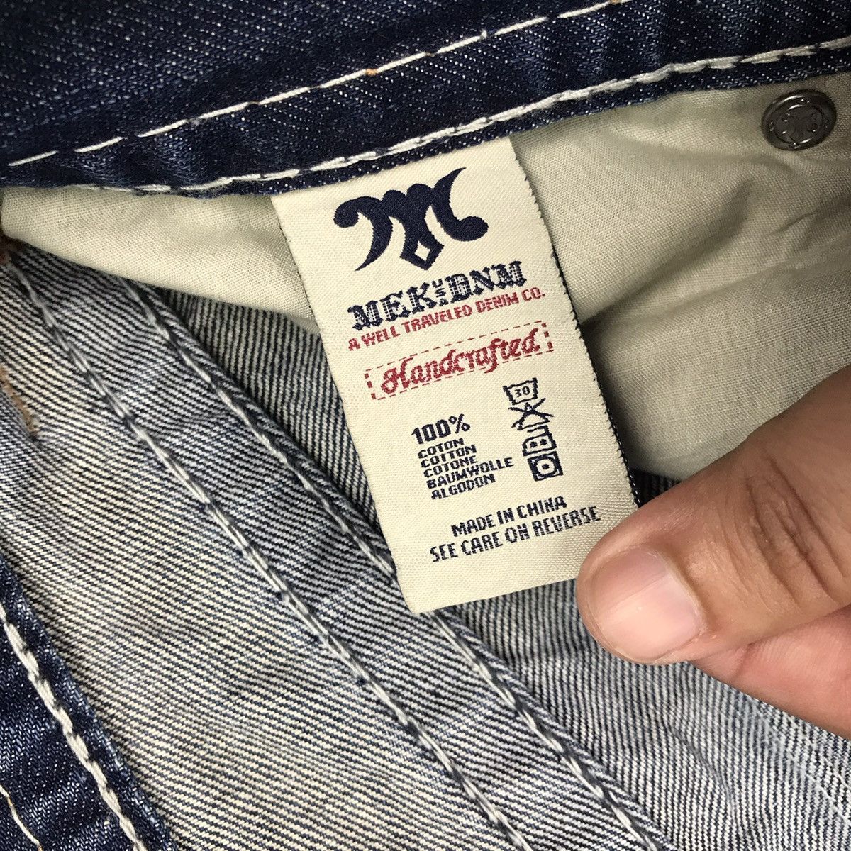 Japanese Brand × Mek Denim BLUE FADED🔥MEK DENIM DISTRESSED DENIM PANTS Size US 34 / EU 50 - 21 Thumbnail