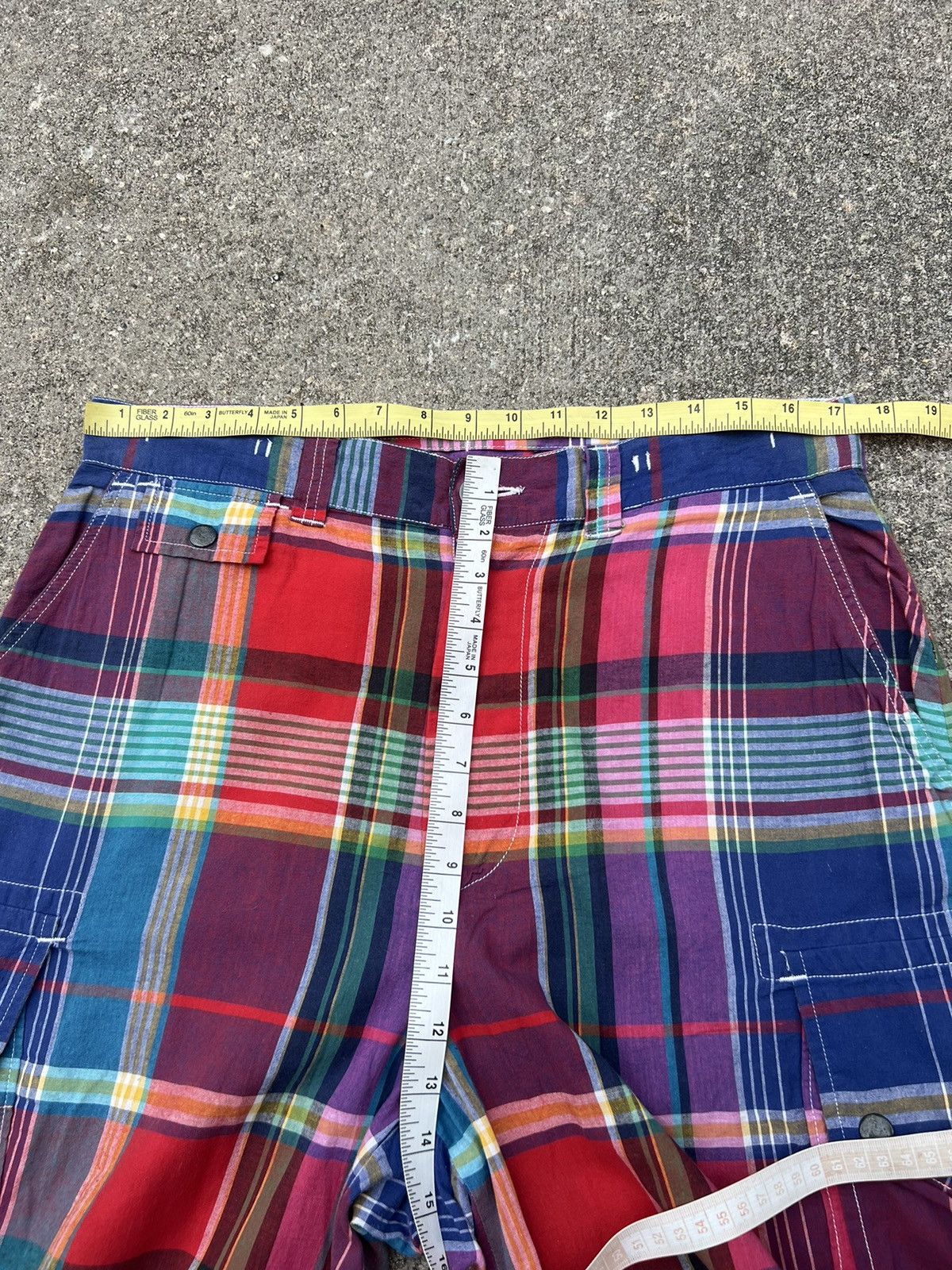 Polo Ralph Lauren Vintage 90s Polo RL Madras Tartan Cargo Trouser Pant Size US 34 / EU 50 - 5 Thumbnail