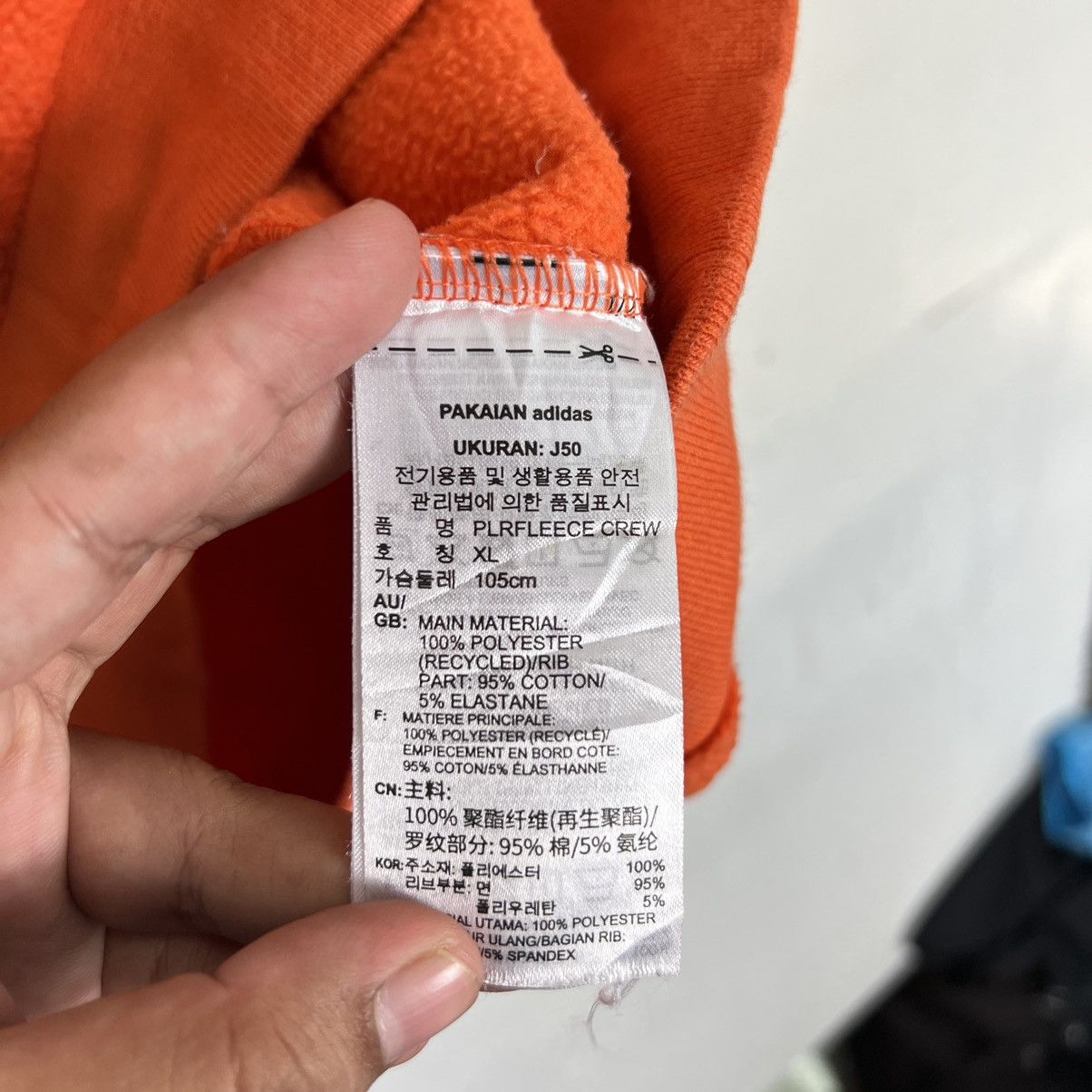 Adidas 🔥 ADIDAS FLEECE BIG LOGO Size US M / EU 48-50 / 2 - 8 Thumbnail