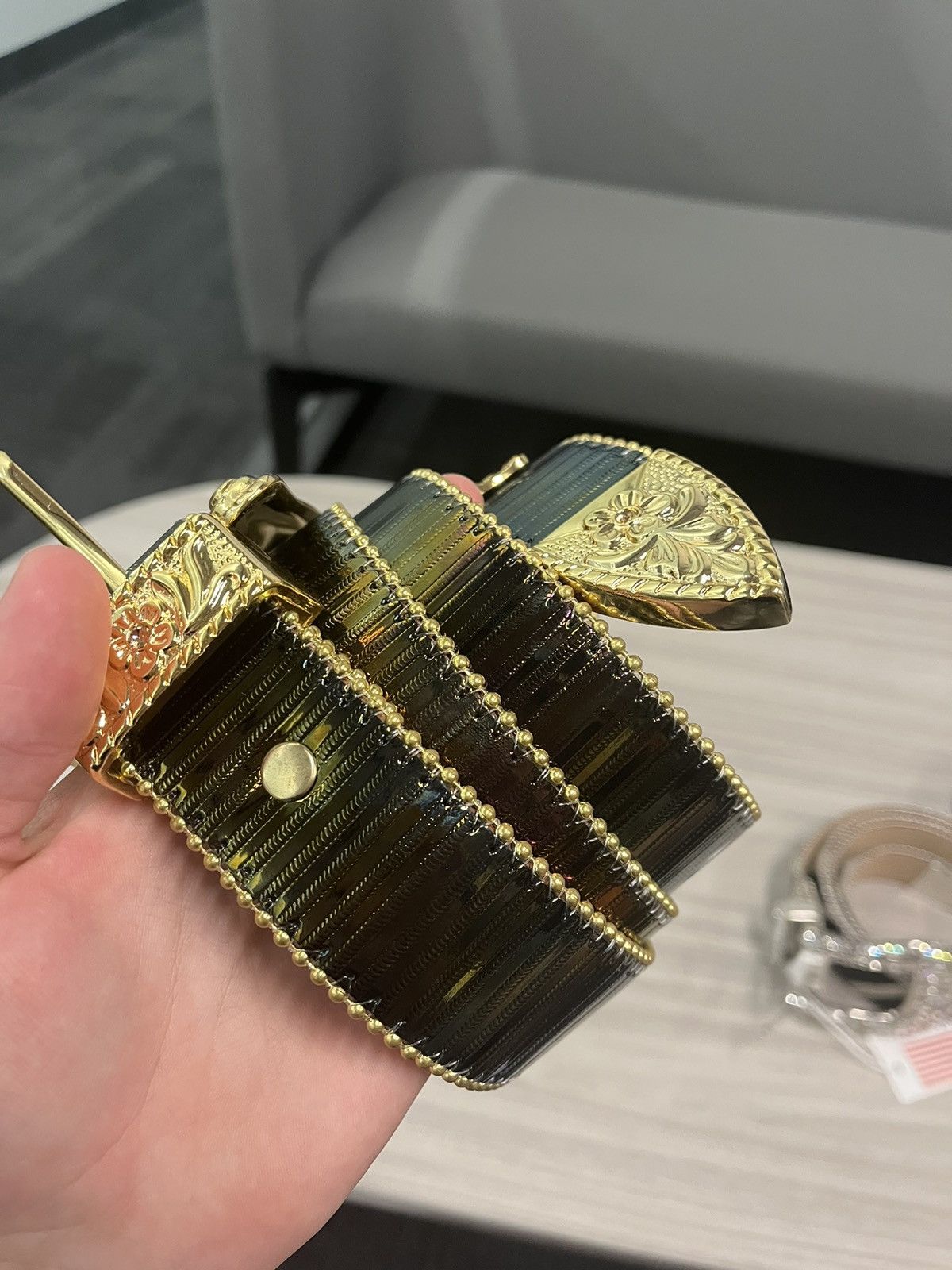 B.B. Simon BB SIMON BELT HOLOGRAPHIC Size 36 - 2 Thumbnail