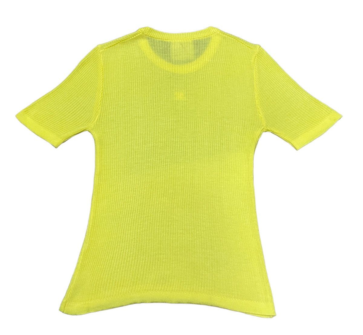 Courreges Courreges Yellow Ribbed Knitwear Top Size S / US 4 / IT 40 - 4 Thumbnail