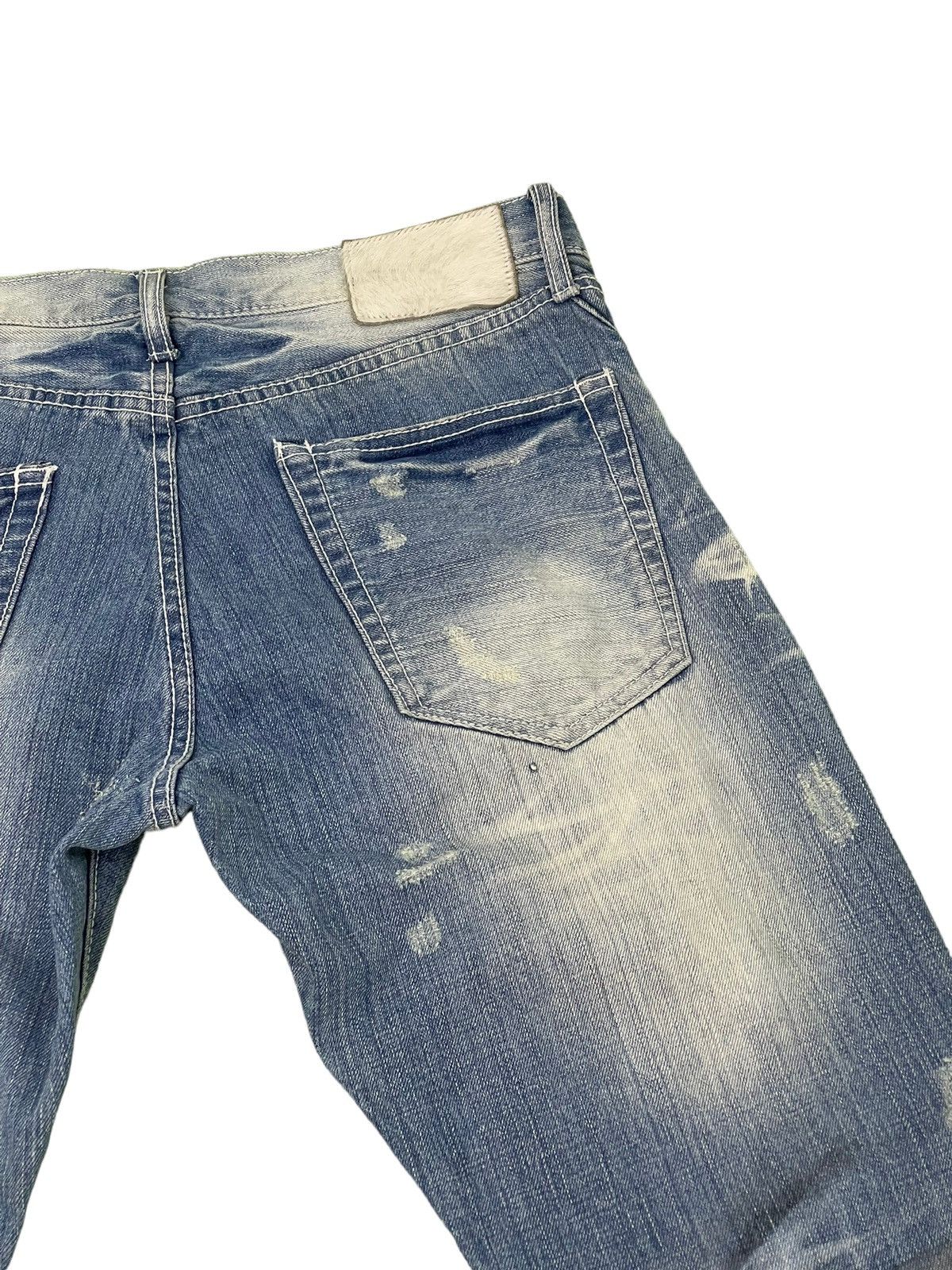 Japanese Brand Distress Jeans Urban Craft Honeycomb Painted Straight 5🟦8 Size US 32 / EU 48 - 20 Thumbnail