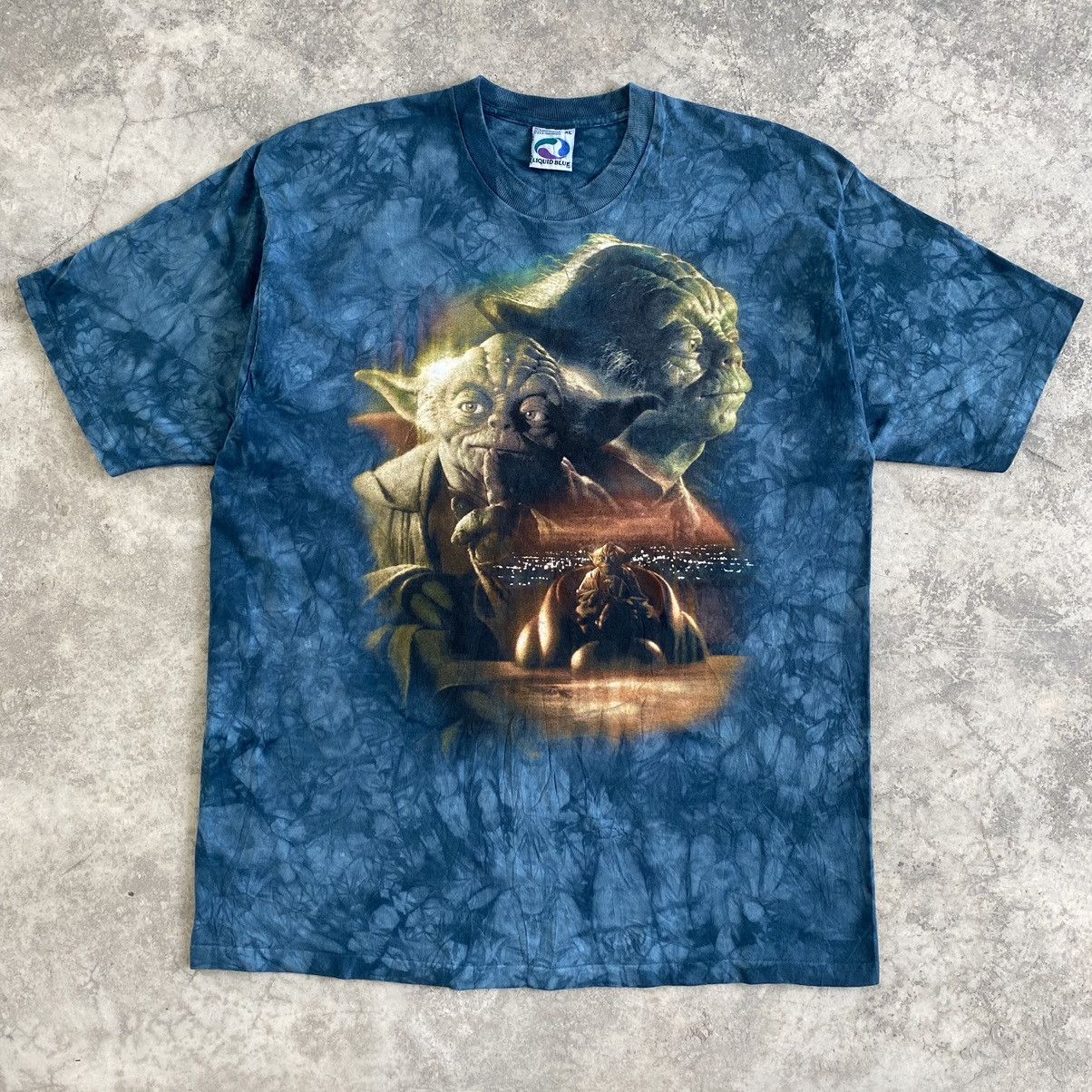 Liquid Blue Vintage 90’s Yoda Star Wars Liquid Blue Promo Movie T-Shirt Size US XL / EU 56 / 4 - 2 Thumbnail