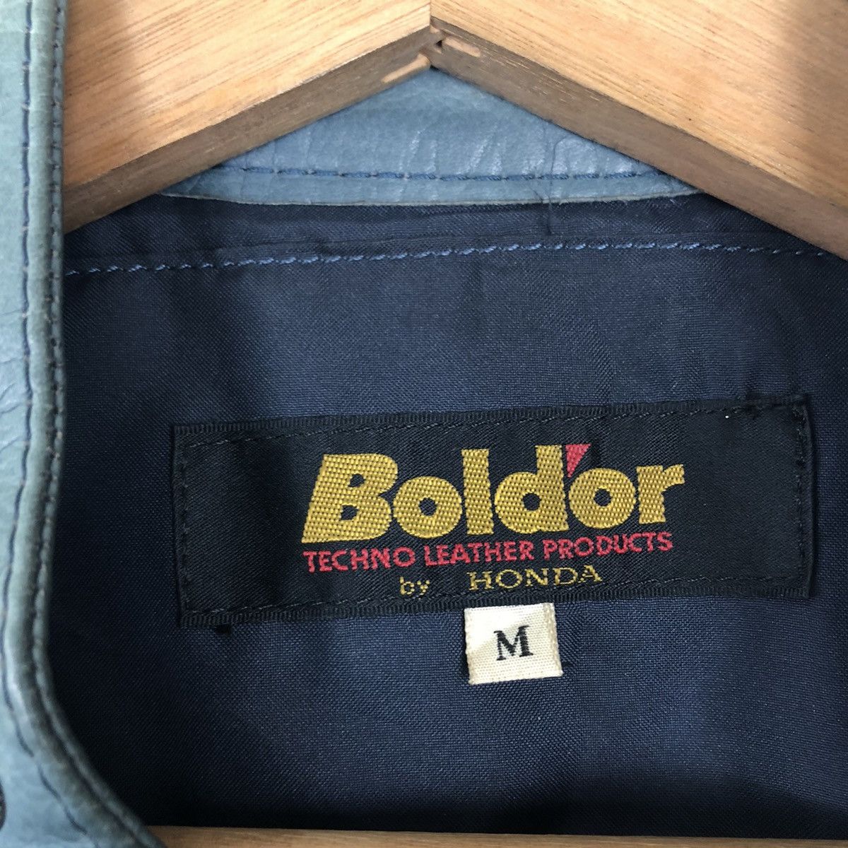 Japanese Brand VINTAGE RACING MOTORCYCLE LEATHER JACKET BOLDOR BY HONDA Size US M / EU 48-50 / 2 - 12 Thumbnail