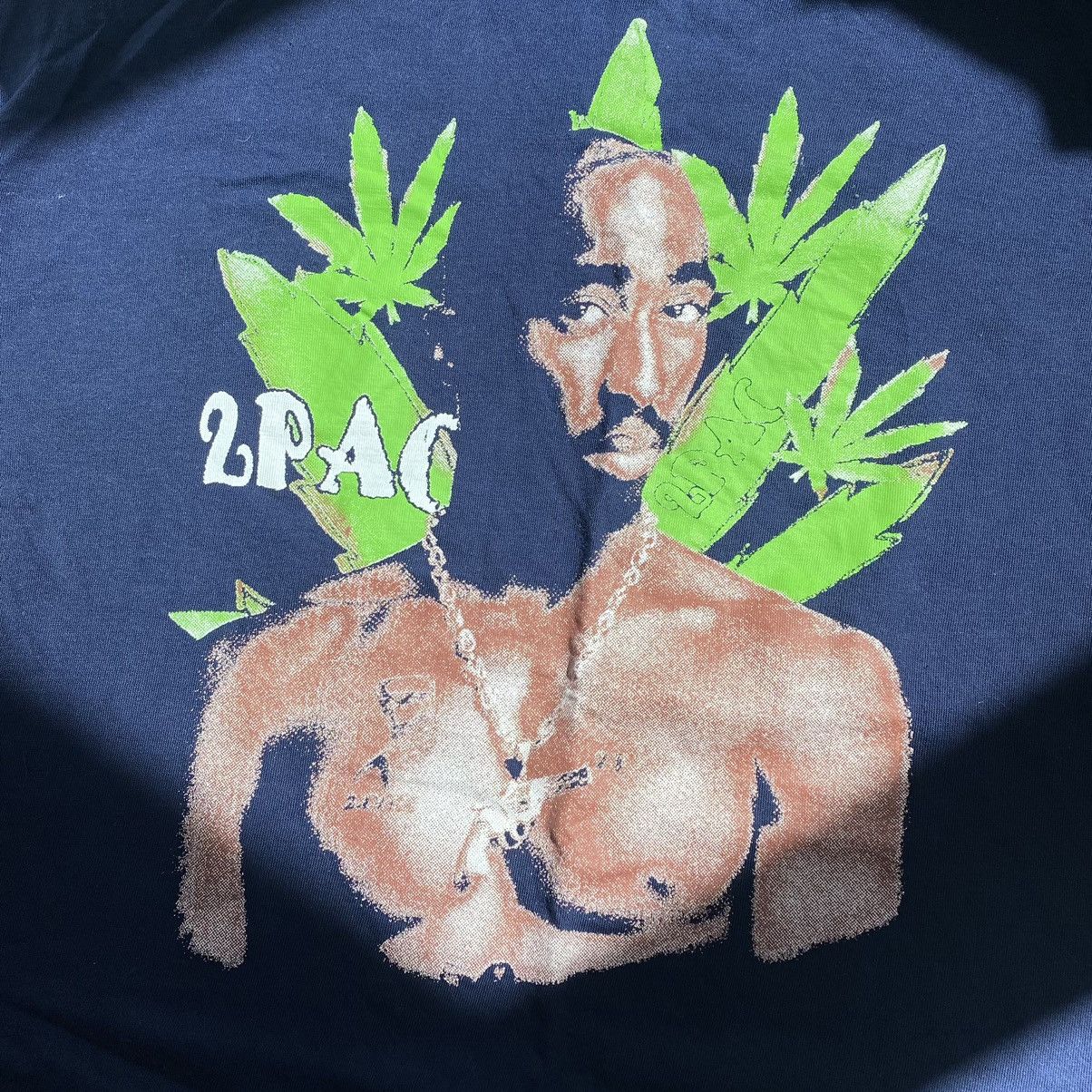 Band Tees × Rap Tees × Vintage VINTAGE 2PAC SHAKUR WEED 90s RAPPER T SHIRT Size US M / EU 48-50 / 2 - 2 Thumbnail
