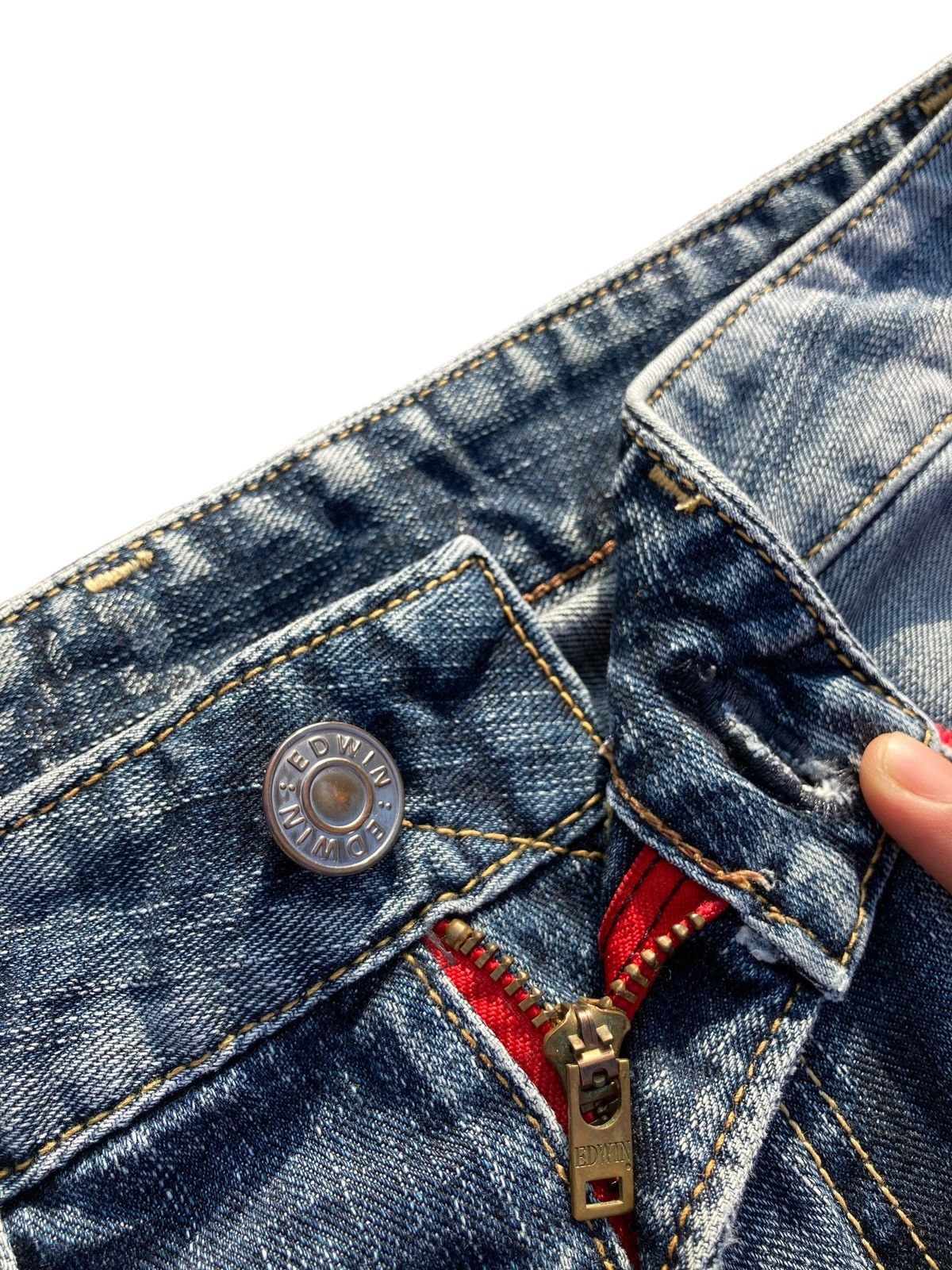 Edwin Vintage 90s Edwin Summer Blue Trip Size US 30 / EU 46 - 7 Thumbnail