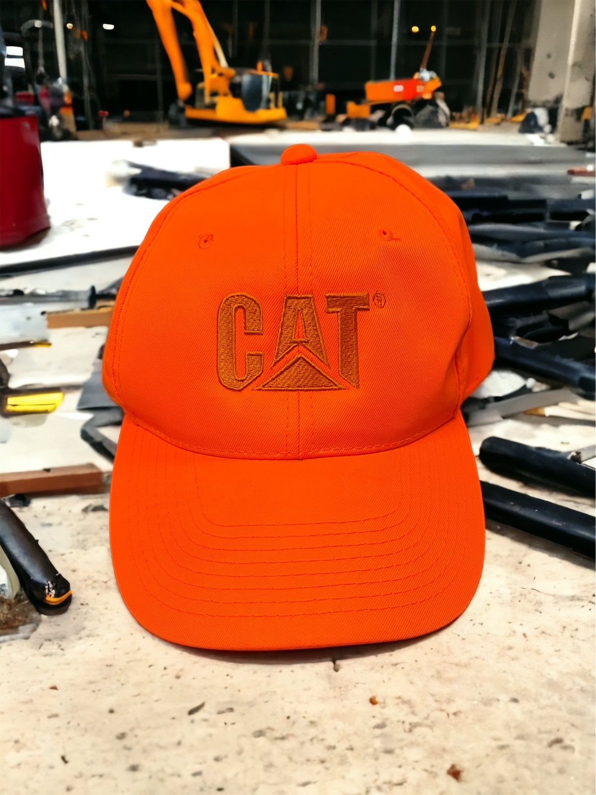 Caterpillar Highvis CAT snapback work hat construction cap NWOT clean