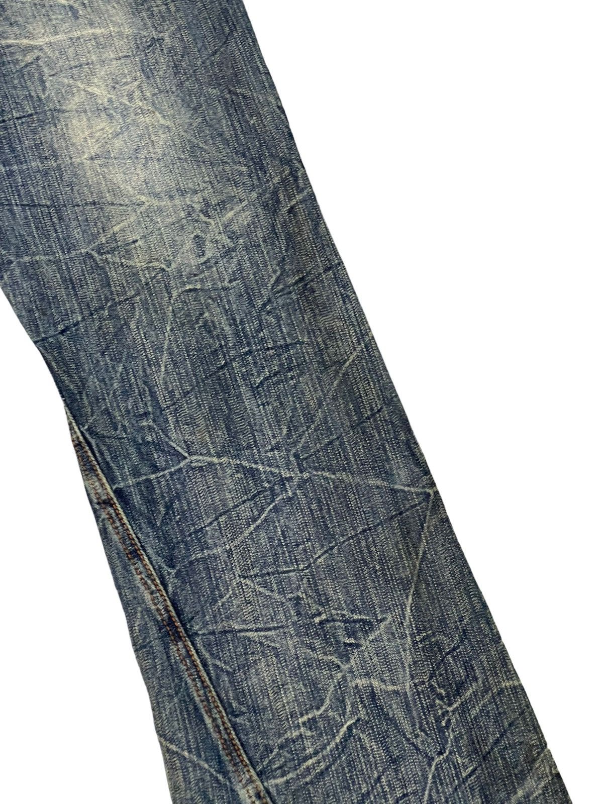 Japanese Brand Flare Jeans Nylaus Distress Acid Wash Boot Cut 5🟦7T Size US 33 - 18 Thumbnail