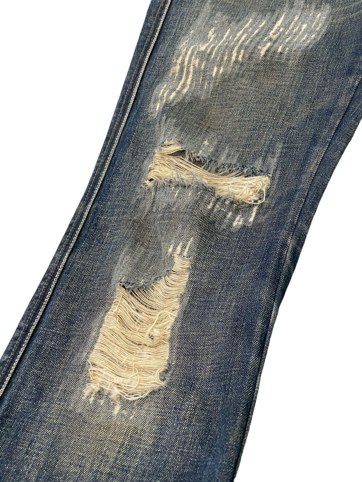 Diesel Flare Jeans Diesel Italy Distress Low Rise Boot Cut 5🟦8 Size US 30 / EU 46 - 6 Thumbnail