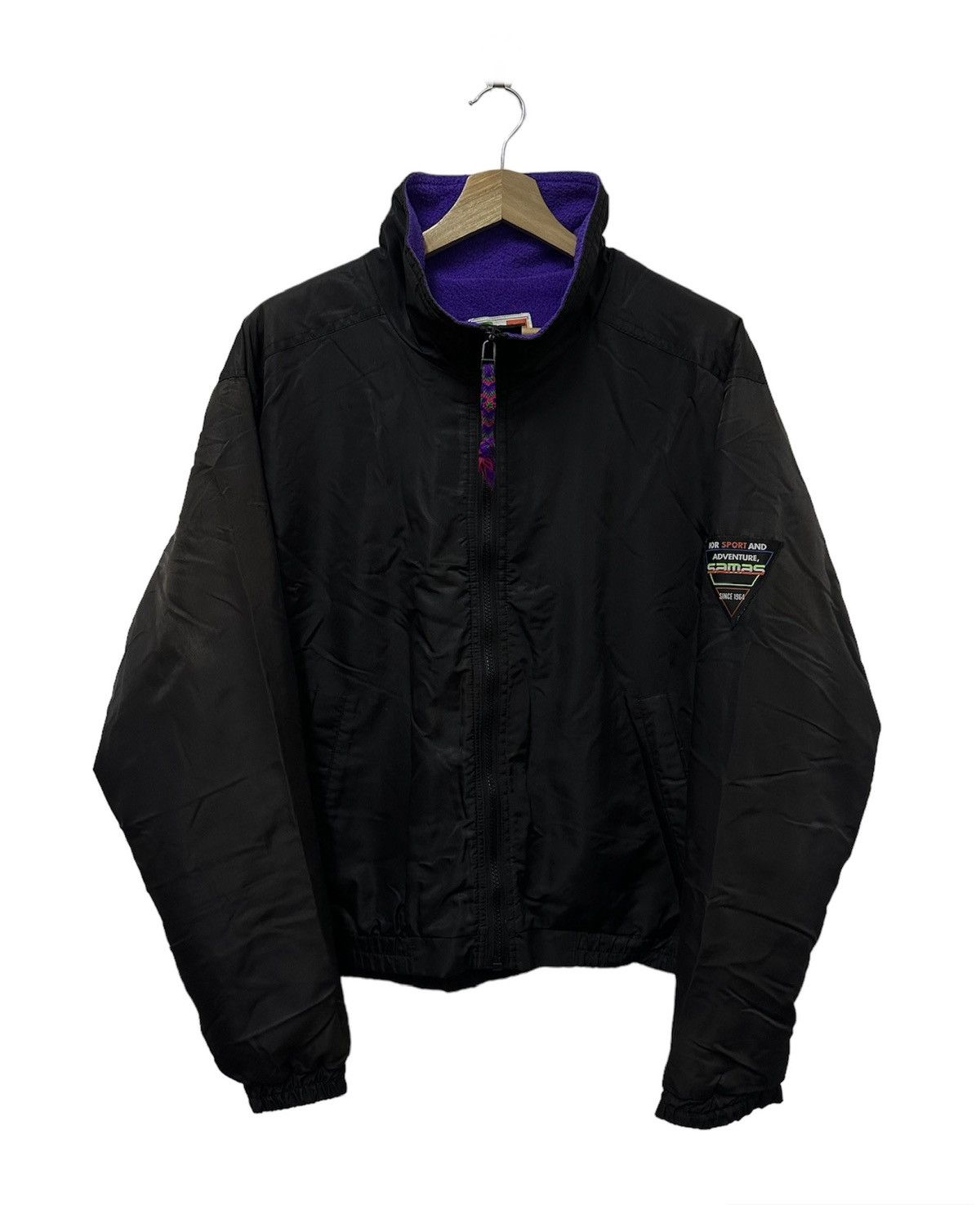 Japanese Brand × Vintage Vintage Samas Italian Sport Logo Lined Zipper Jacket Size US L / EU 52-54 / 3 - 1 Thumbnail