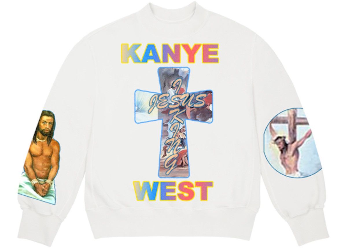 image of Awge X Jesus Is King Crewneck in White, Men's (Size Medium)