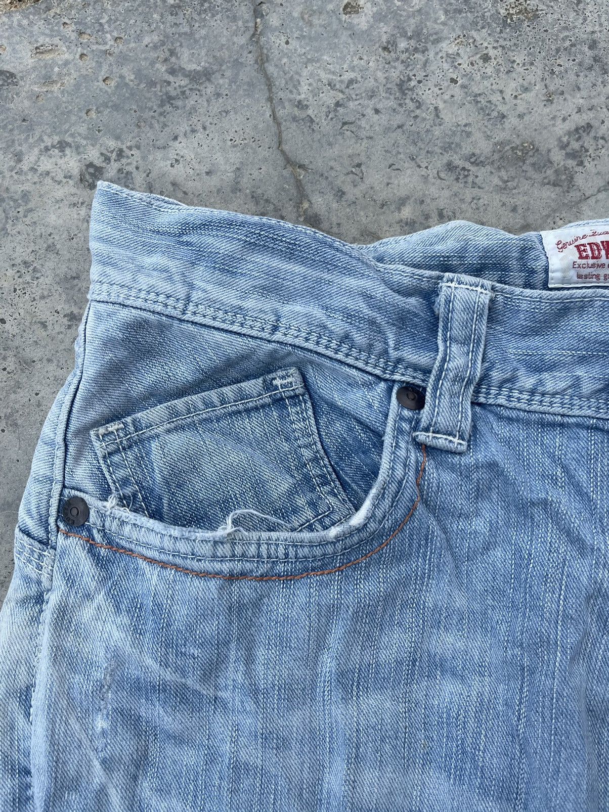 Edwin × Vintage Vintage Edwin Bootcut Distressed Jeans Size US 33 - 7 Thumbnail