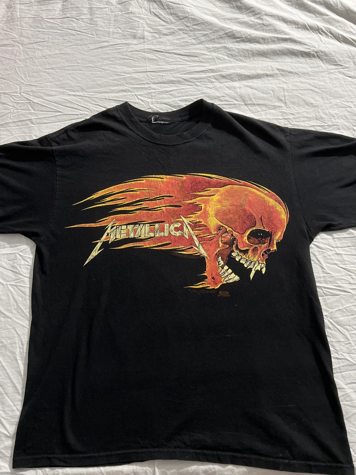 Vintage Metallica Vintage Shirt Flaming Skull Original Pushead 1994 ...