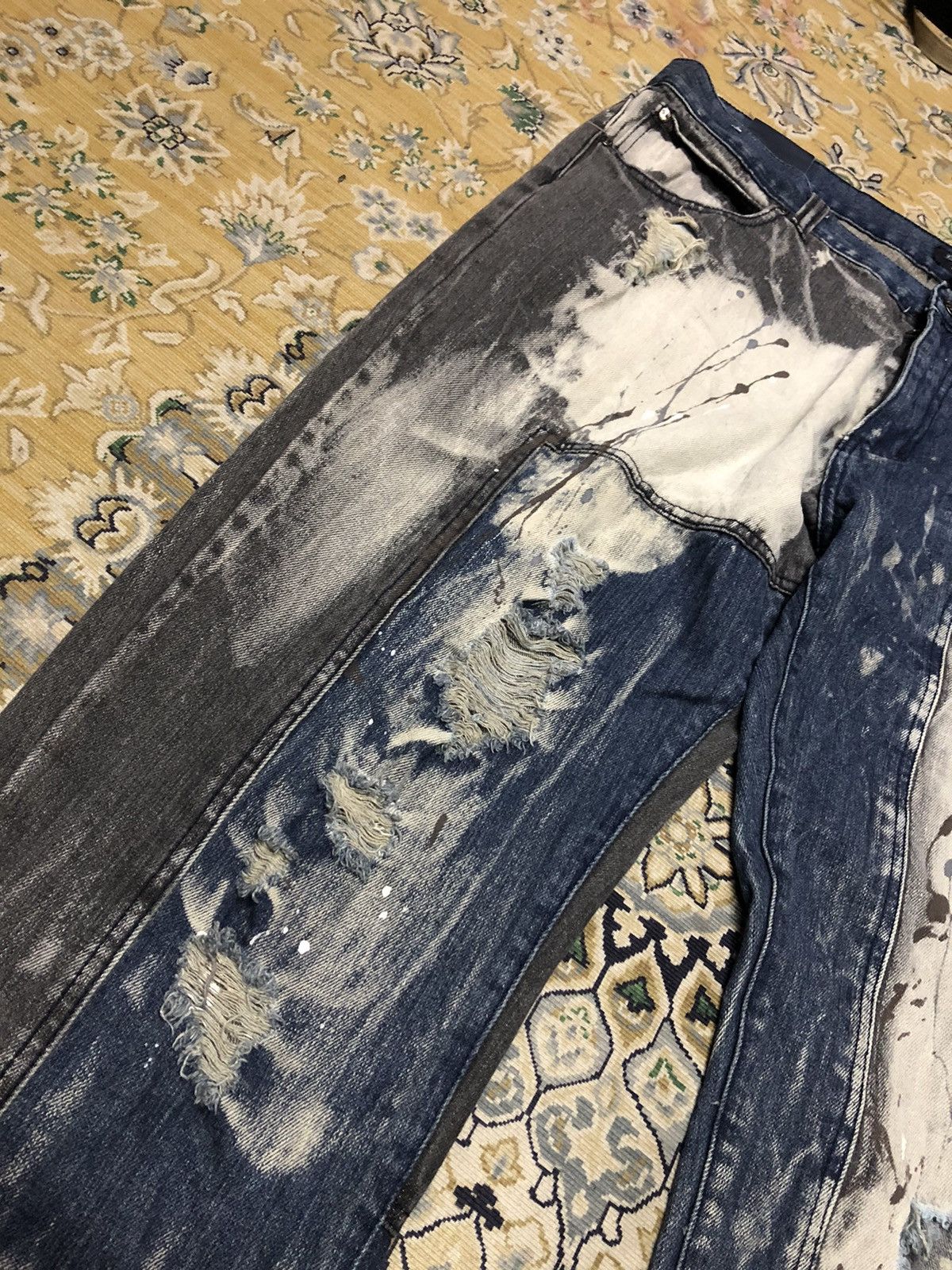 Other RECONTRUCTED SPLATTER DISTRESSED DENIM BY DIAMOND STASH Size US 41 - 3 Thumbnail