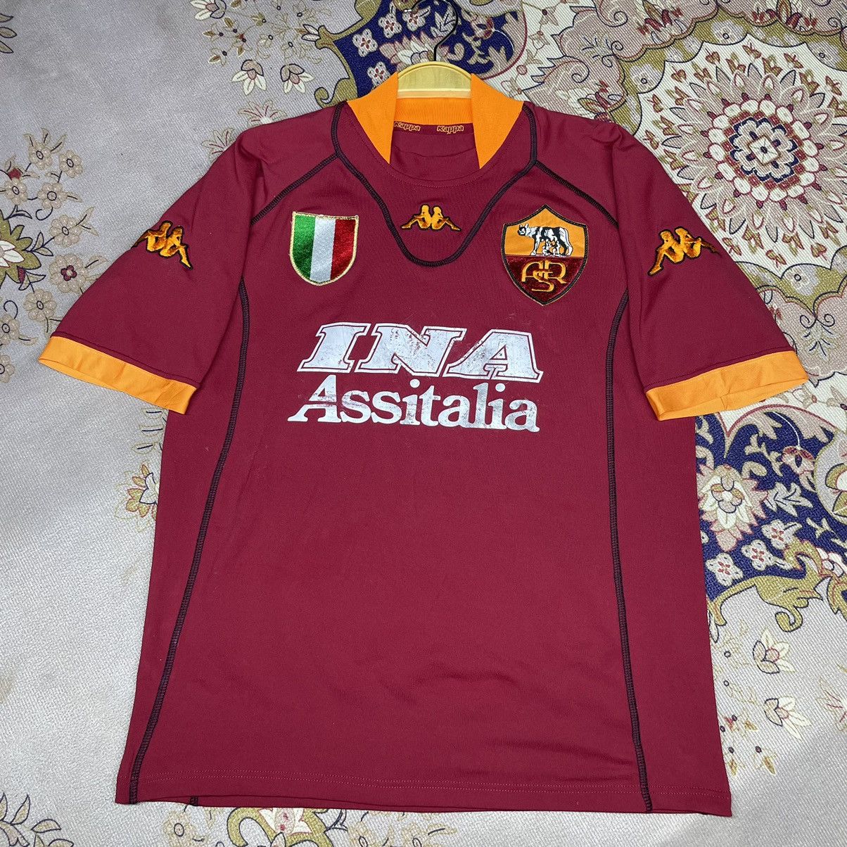 Kappa AS Roma Vintage 2000-01 Home Kappa #Totti no.10 Size US S / EU 44-46 / 1 - 1 Thumbnail
