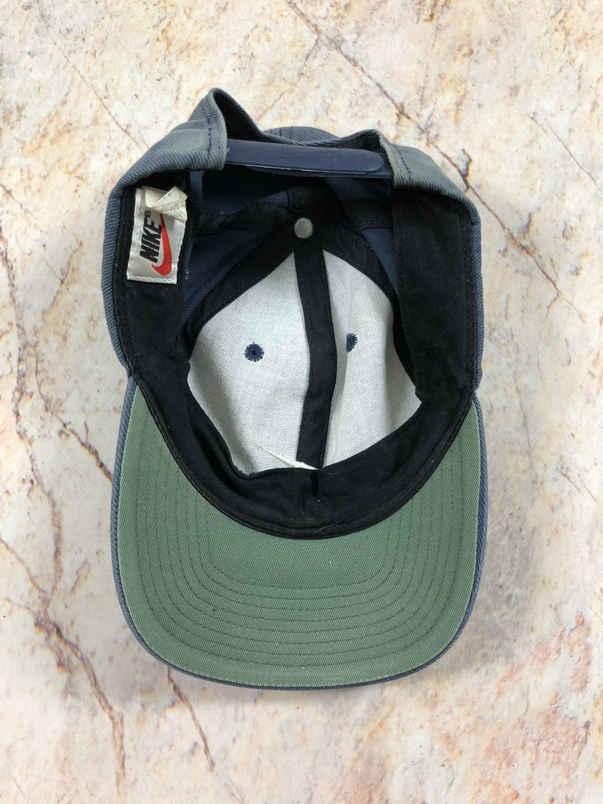 Nike × Vintage Nike vintage blue logo cap Size ONE SIZE - 5 Thumbnail