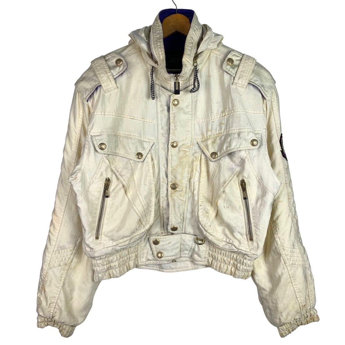Asics × Vintage Killy Asics Hooded Bomber Jacket Rare Design Size US XXL / EU 58 / 5 - 1 Thumbnail