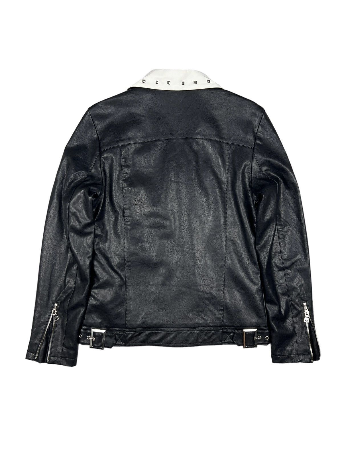 BERNINGS SHO Bernings Sho Studded Double Collar Faux Leather Jacket Size US S / EU 44-46 / 1 - 2 Thumbnail