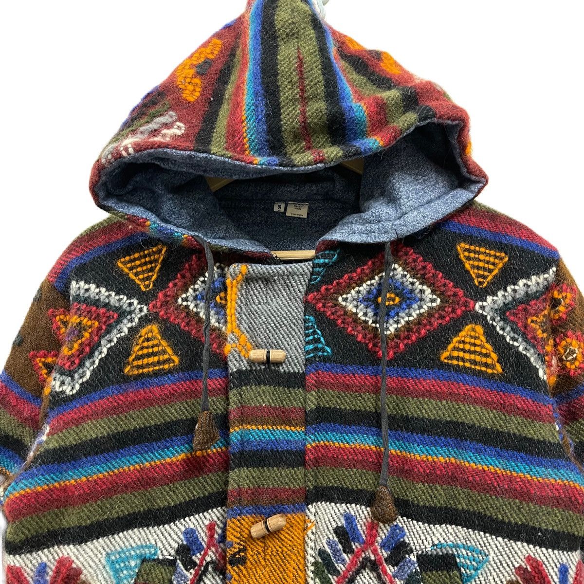Vintage Vintage navajo aztec wool sweater hoodie Size US S / EU 44-46 / 1 - 4 Thumbnail