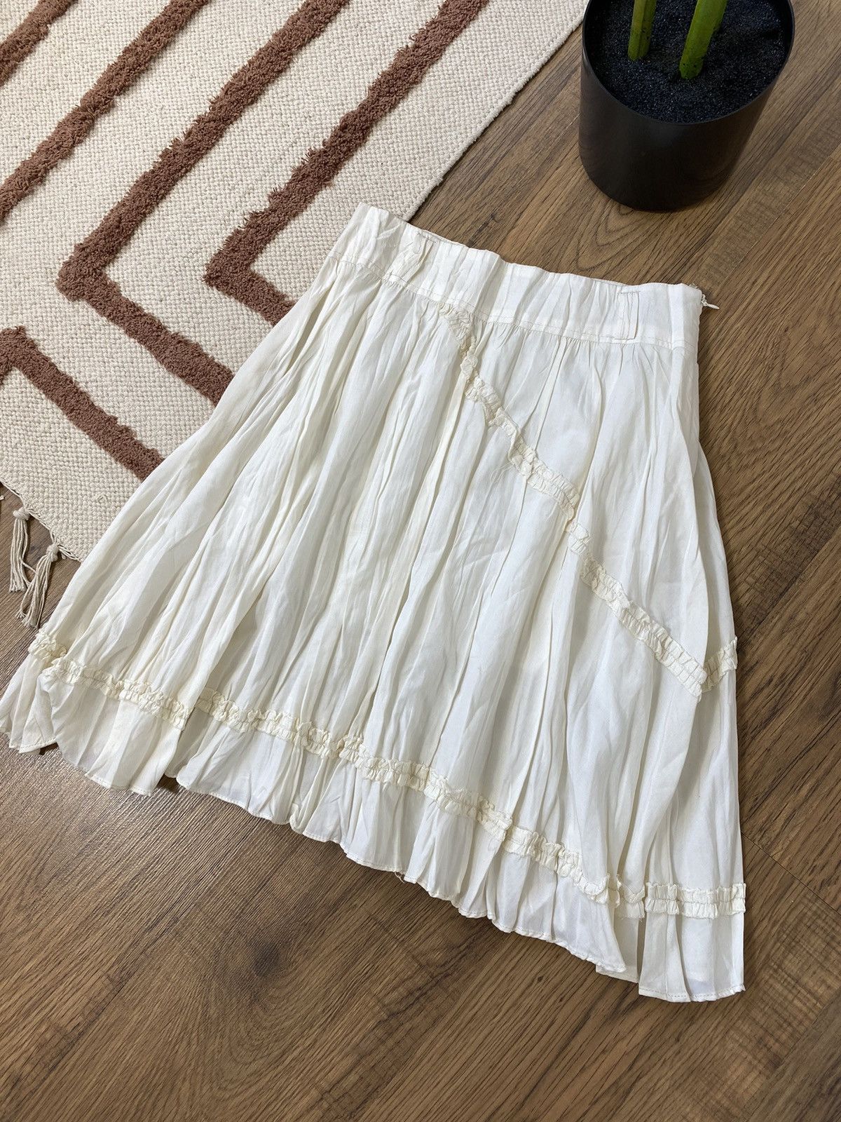 Vintage VINTAGE AVANT GARDE GRUNGE 00s STYLE MIDI SKIRT Size 30" / US 8 / IT 44 - 2 Thumbnail