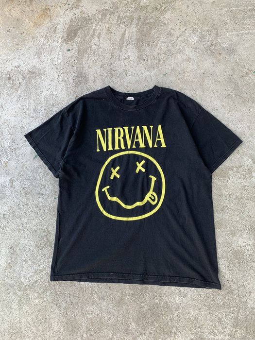 Vintage Vintage Nirvana Smile 90s T Shirt Tee Rare Kurt Cobain