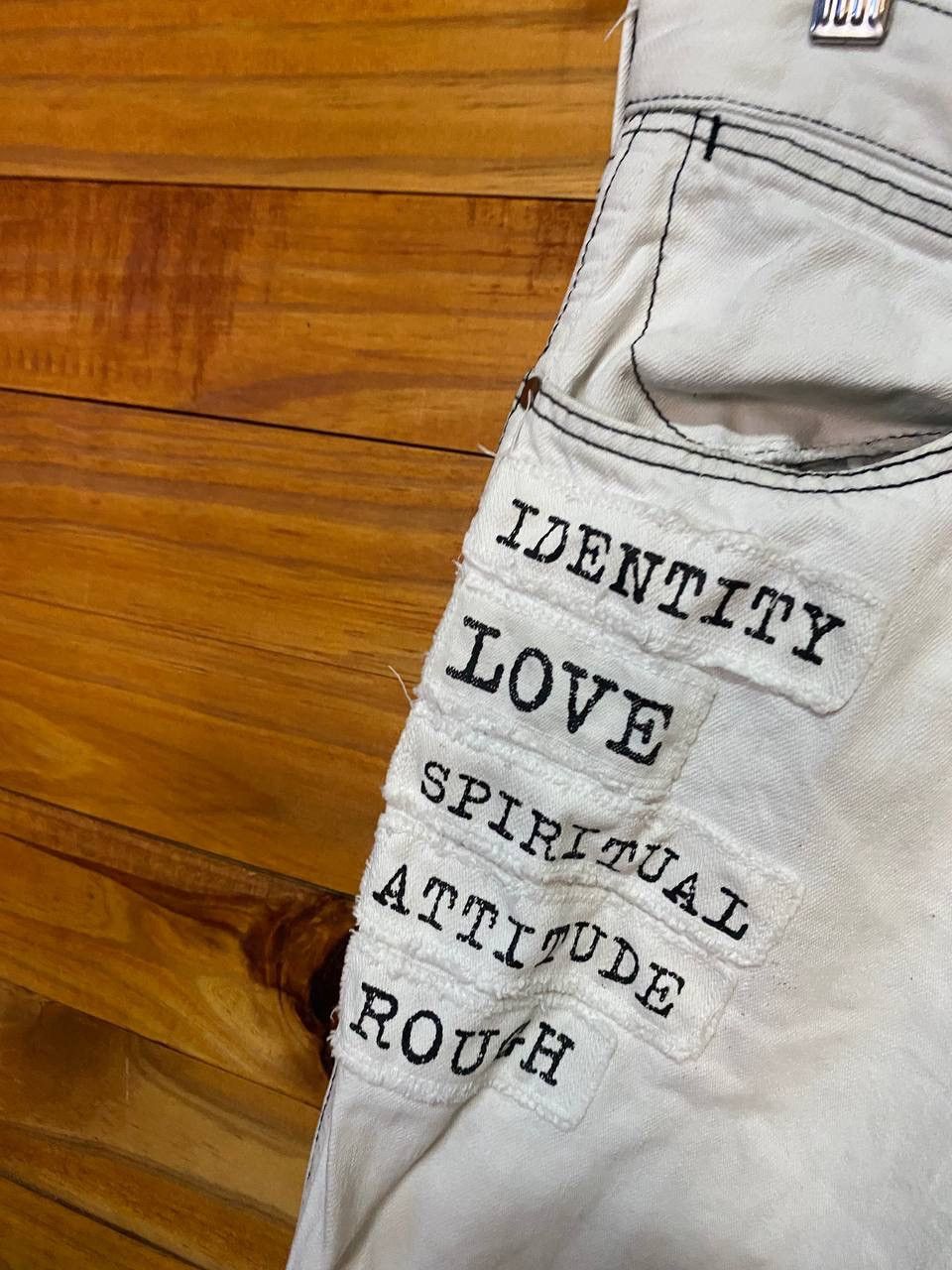 Number (N)ine Vintage Ss2002 Number (N)ine Patchwork Poem Jeans Size US 30 / EU 46 - 10 Thumbnail