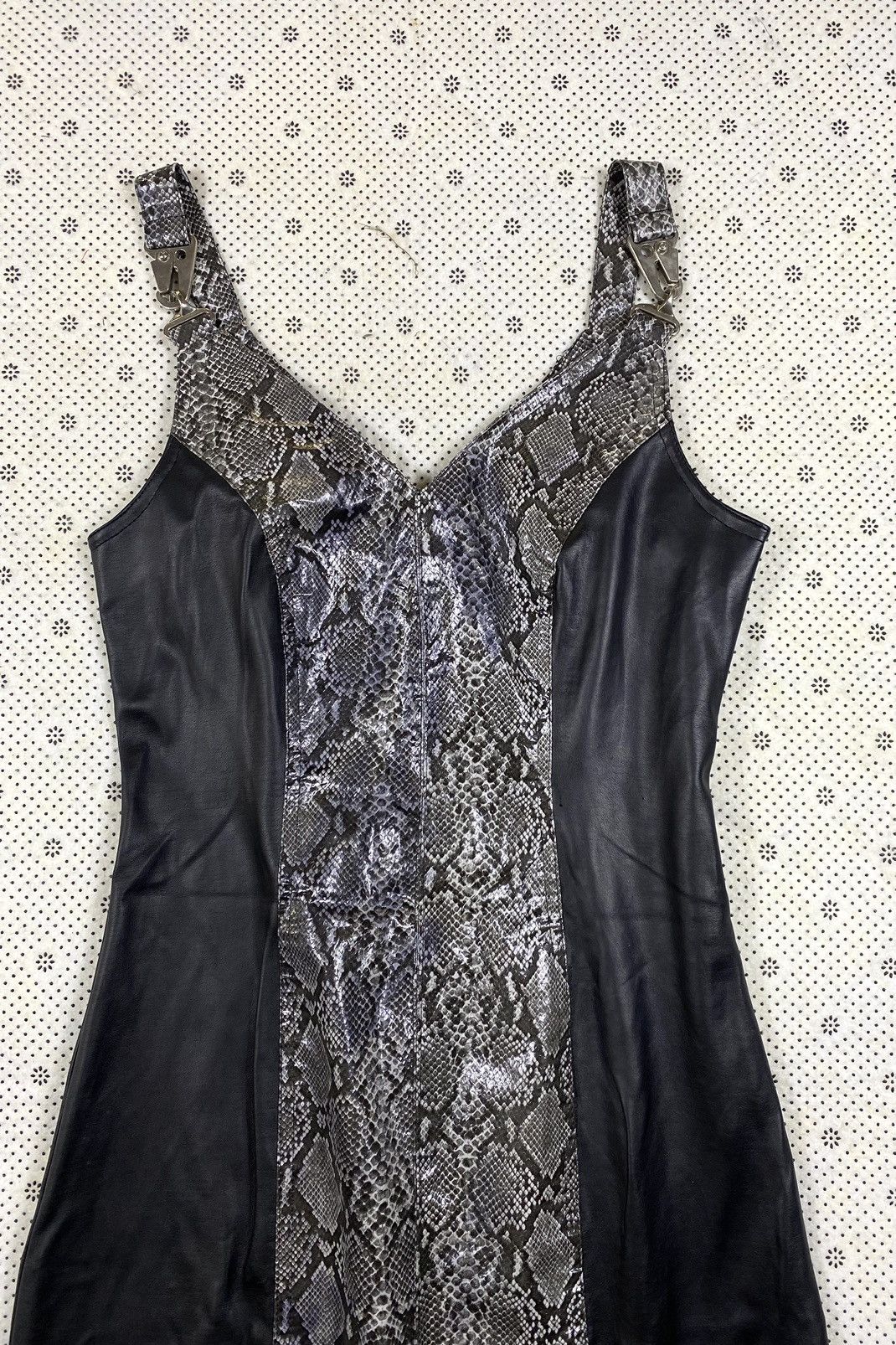 Leather Faux Snake Skin Midi Dress By Kin Lee Size S / US 4 / IT 40 - 3 Thumbnail