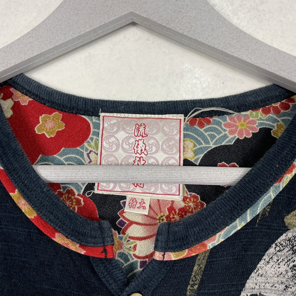 Indigo × Japanese Brand 💥JAPANESE SUKAJAN LONGSLEEVE FULL PRINTED TSHIRT Size US L / EU 52-54 / 3 - 8 Thumbnail