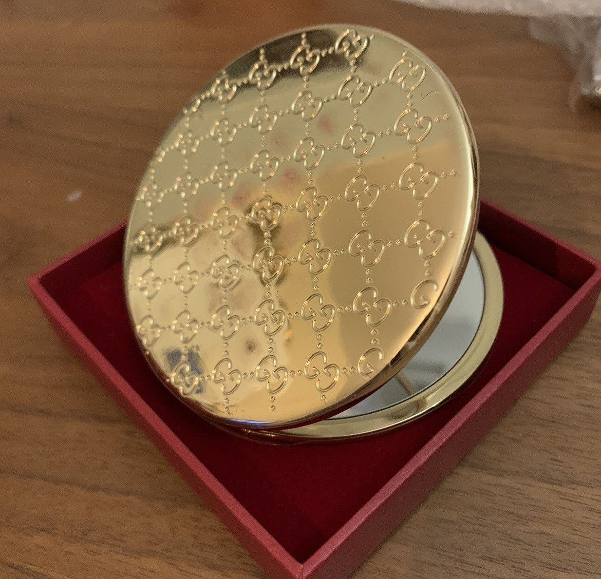 Gucci Gucci gold monogram double pocket mirror Size ONE SIZE - 5 Thumbnail