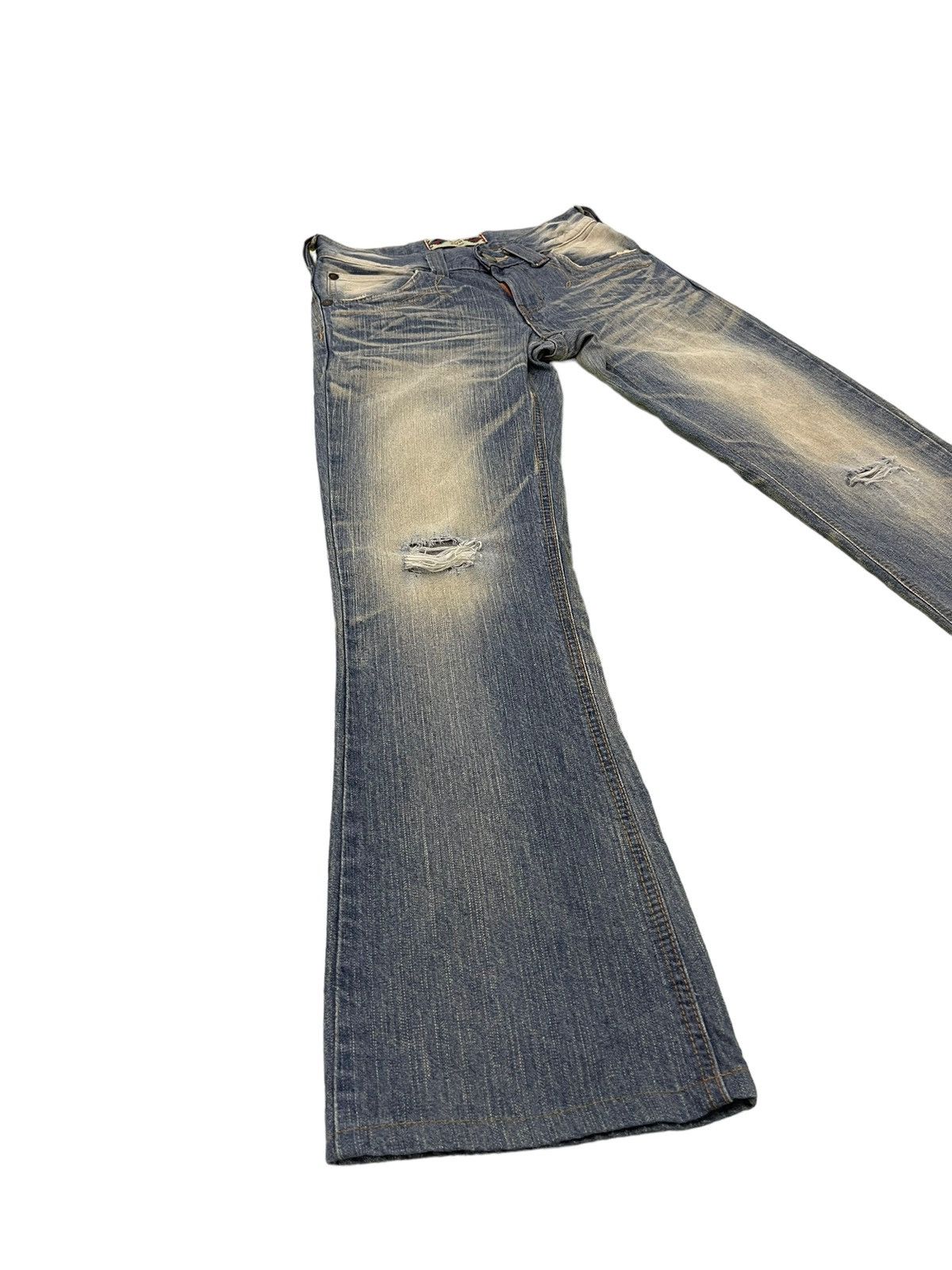 image of Hype Flare Jeans Edwin Japan Distress Boot Cut 61 in Blue, Men's (Size 28)