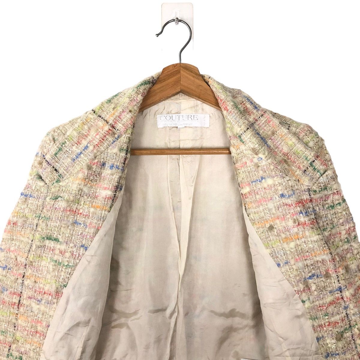 Japanese Brand VINTAGE TWEED JACKET ITALIAN MADE COUTURE BY CLARA DELLA Size US S / EU 44-46 / 1 - 10 Thumbnail