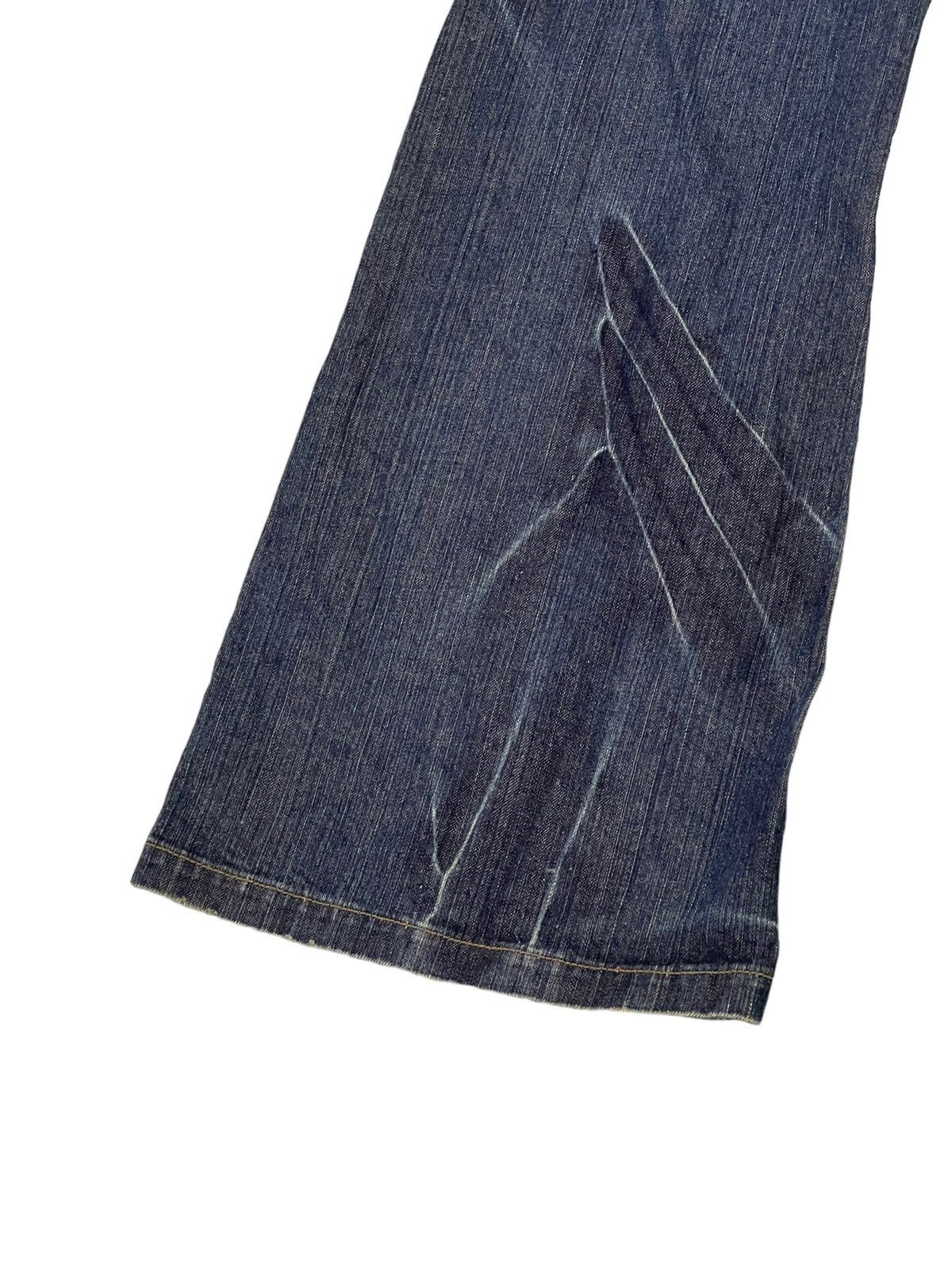 Japanese Brand Wide Leg Jeans Et Boite Japan Distress Low Rise 6🟦0 Size US 29 - 16 Thumbnail