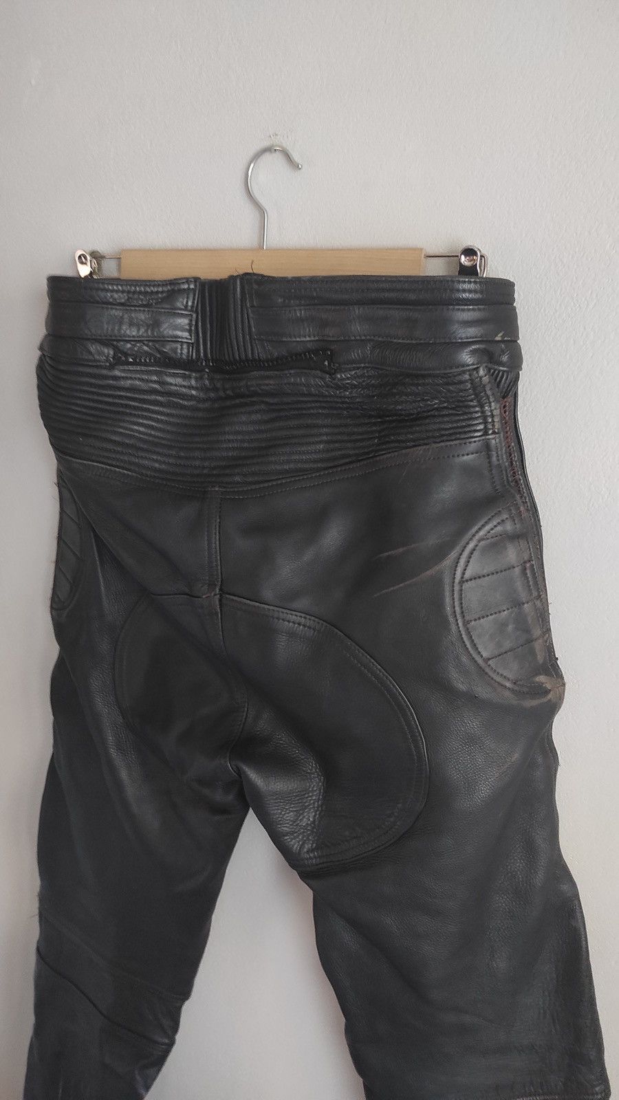 Vintage Vintage 90s leather motorcycle pants Size US 35 - 3 Thumbnail