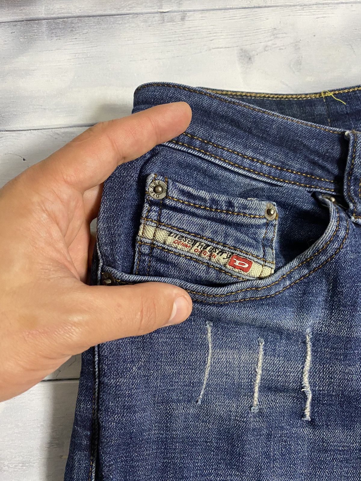 Diesel Rare Vintage Jeans Diesel. Avant-Garde Punk style. Size US 32 / EU 48 - 5 Thumbnail
